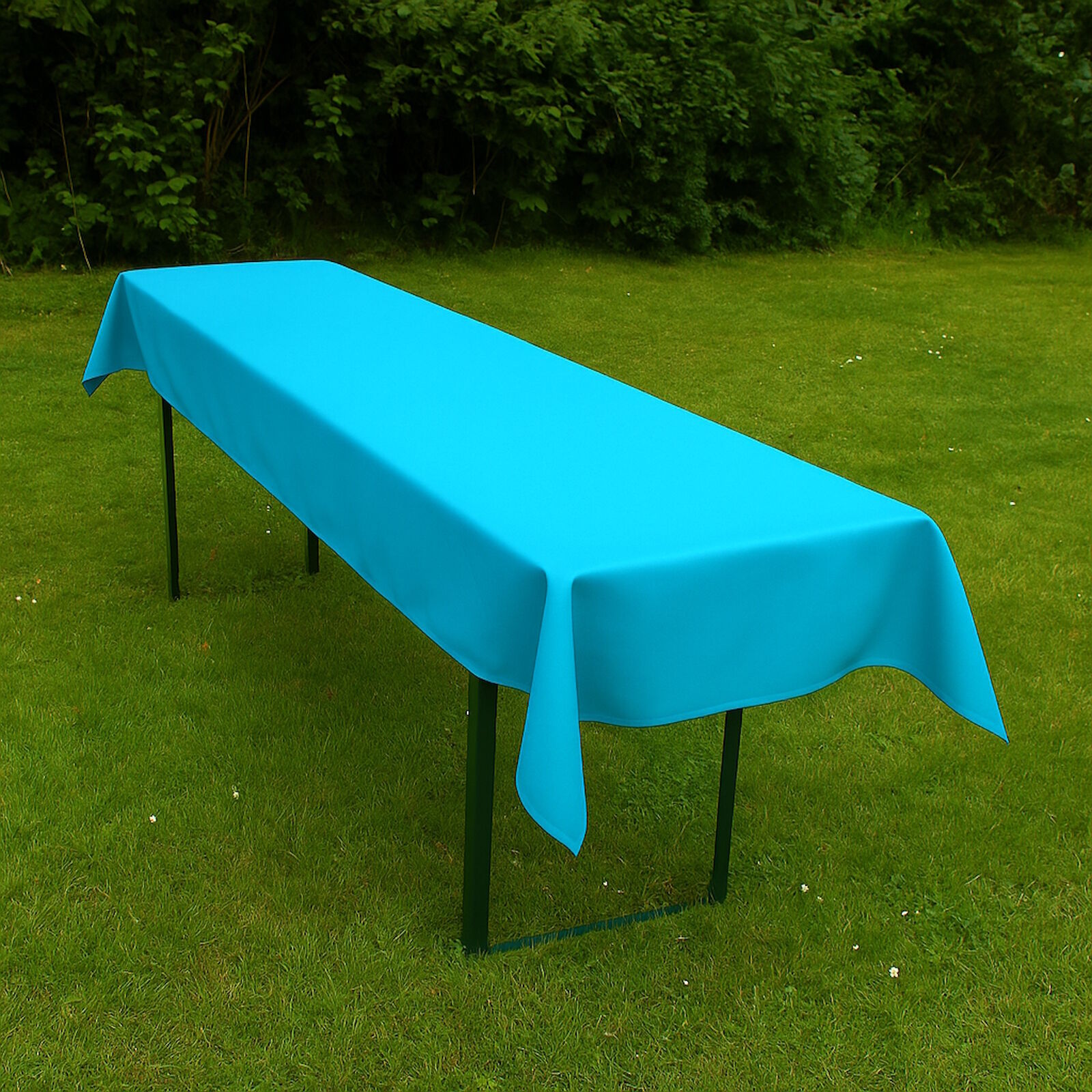 Biertisch Tischdecke Uni Polyester-80x250-Türkis