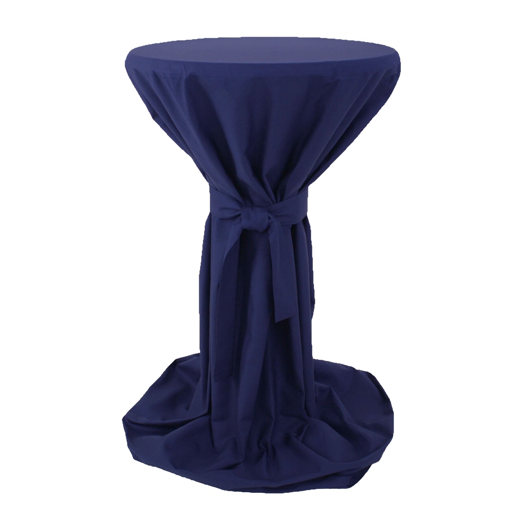Stehtischhusse Baumwolle Linon-Marine Blau-70-75 cm