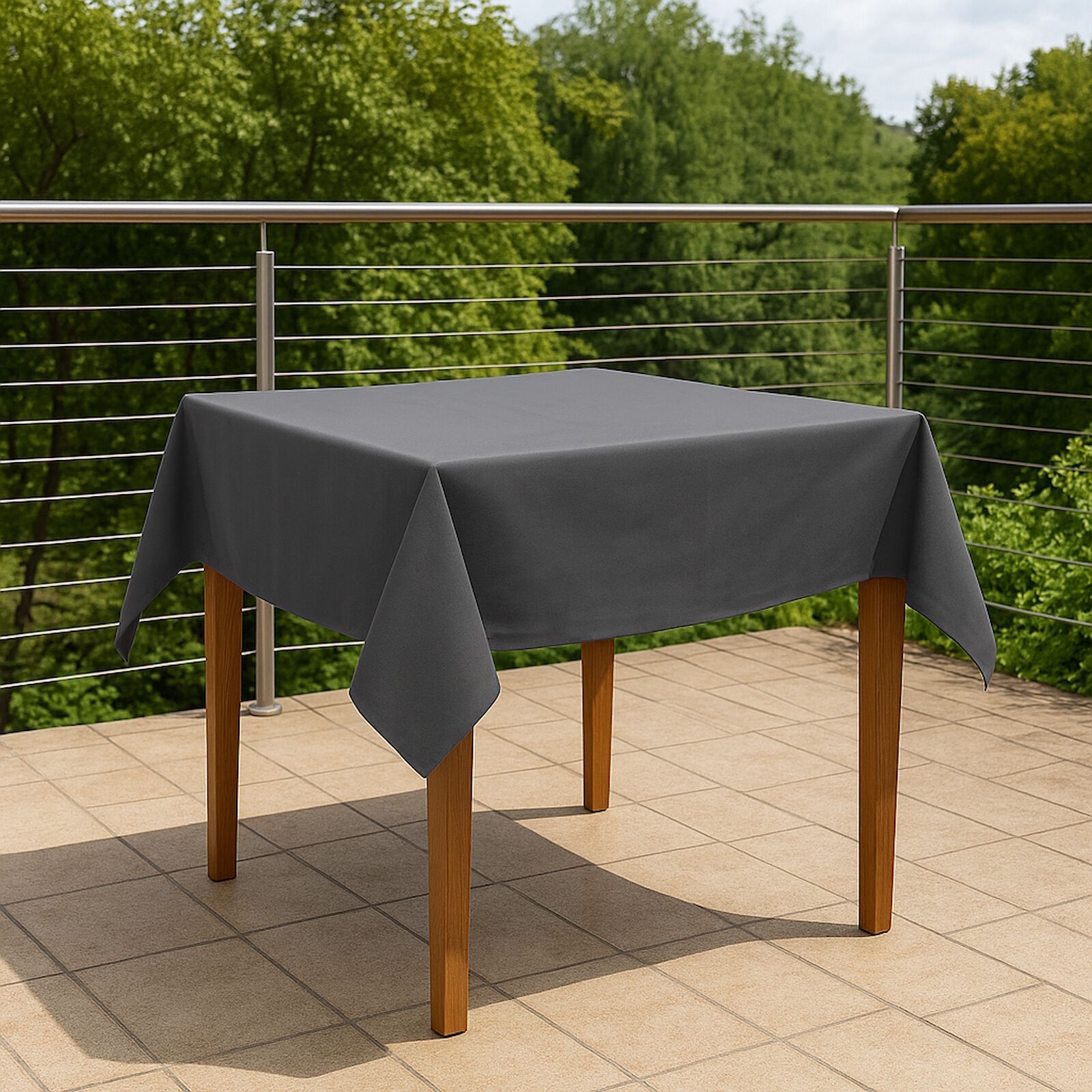 Tischdecke Teflon Beschichtet - 100x100 - Grau