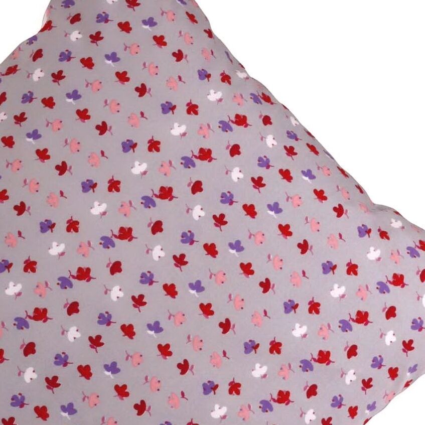 Kissenbezug 40x40 cm Bunte Blumen Grau