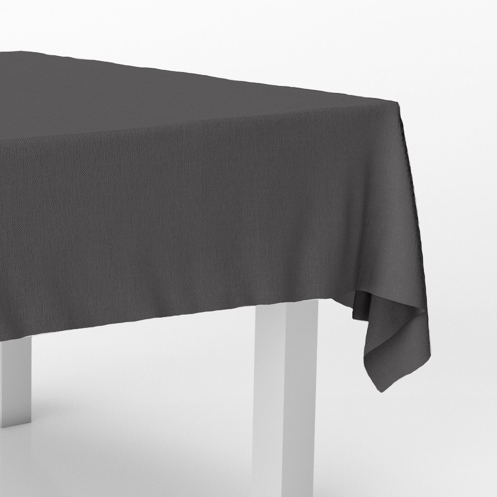 Tischdecke Uni Toledo-Rund 60 cm-Dunkelgrau