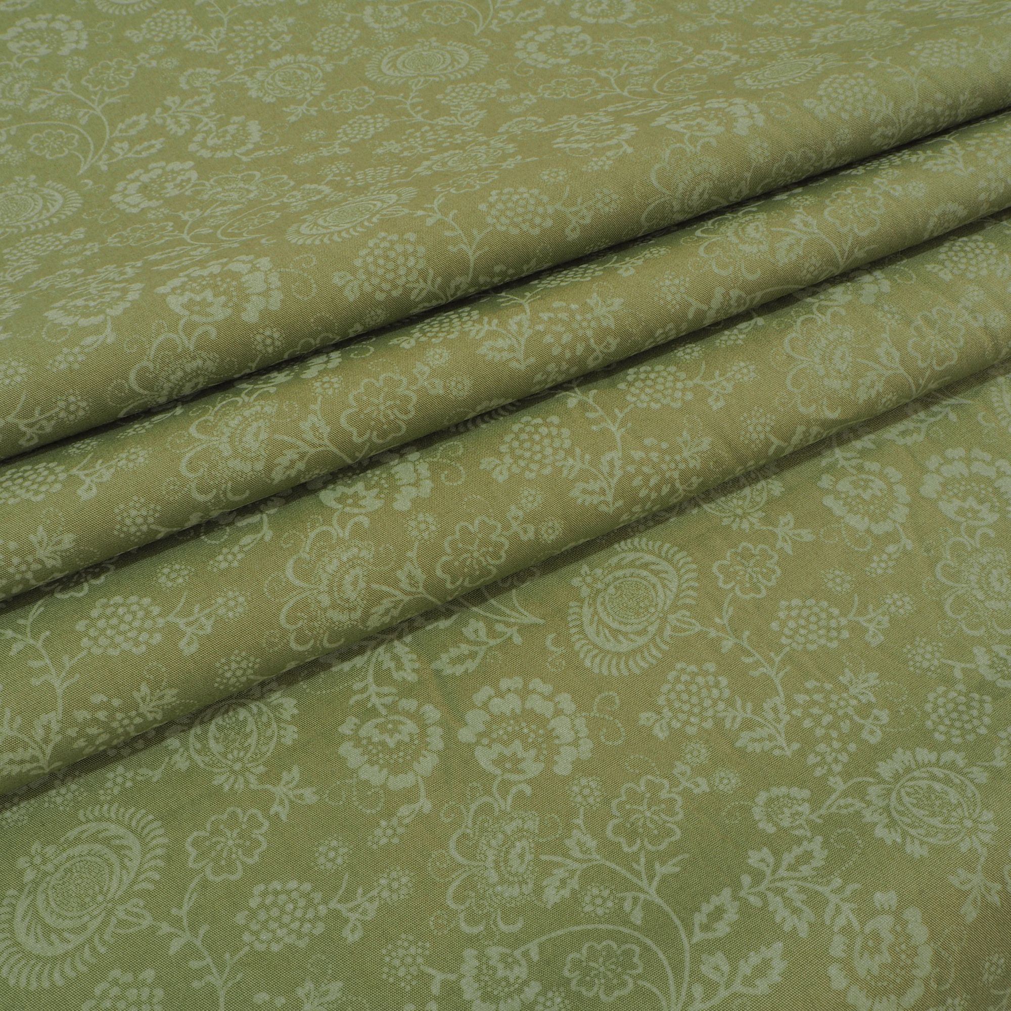 Dirndlstoff Blumen Cilli Oliv Tracht