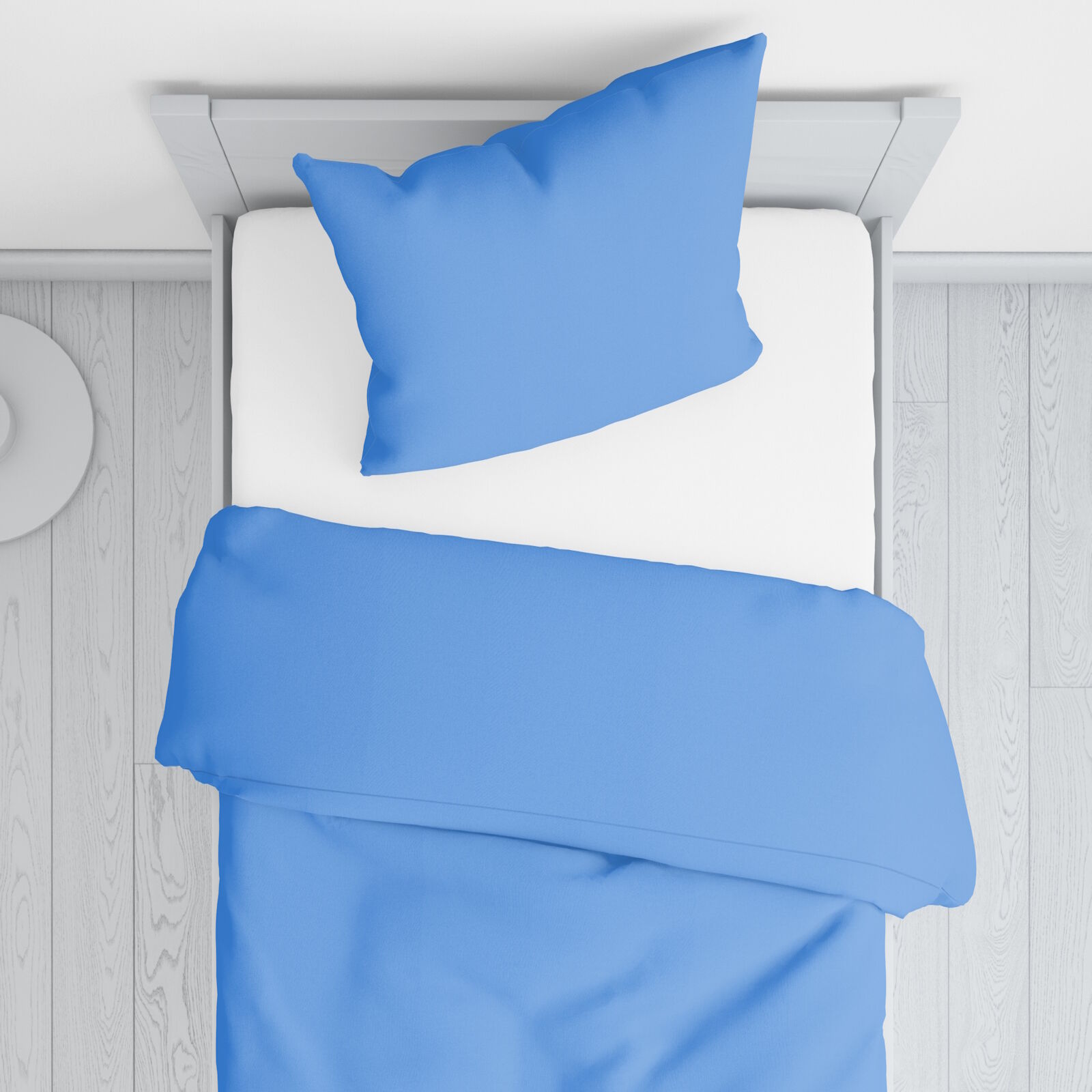 Mako Satin Bettwäsche 135x200 Blau
