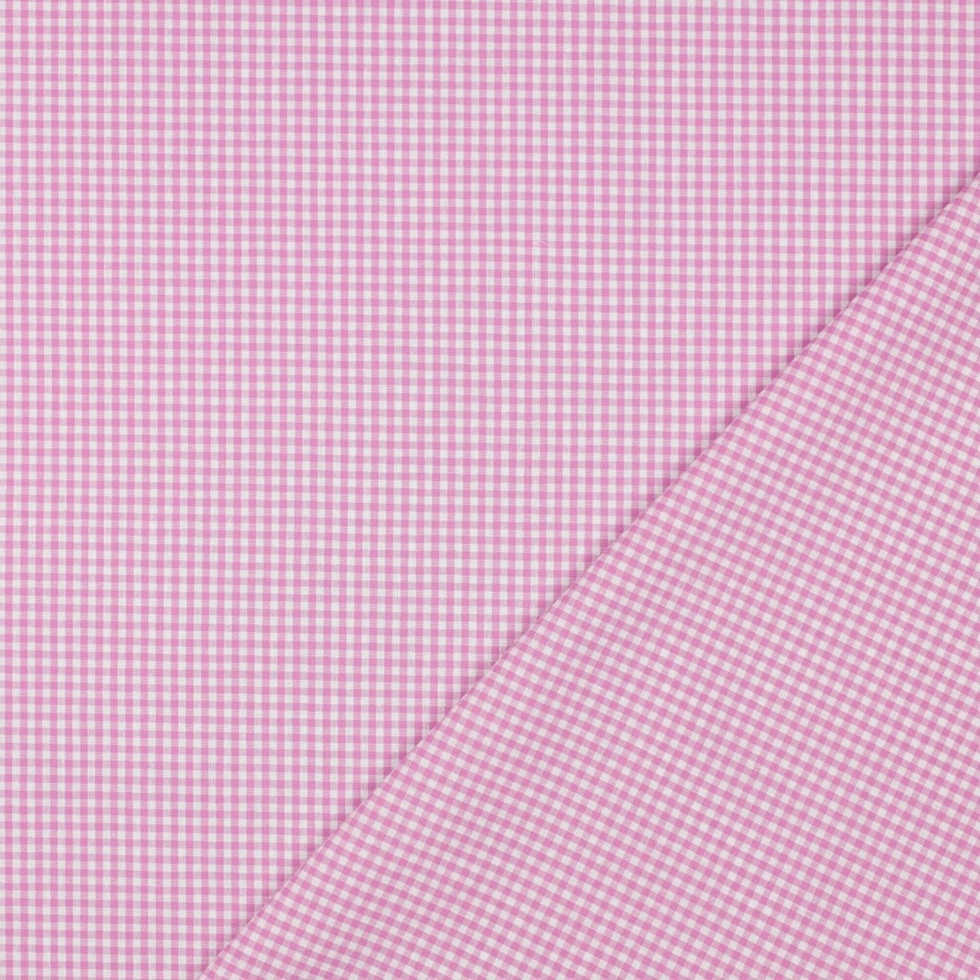 Stoff Meterware Karo 2x2 mm Pink