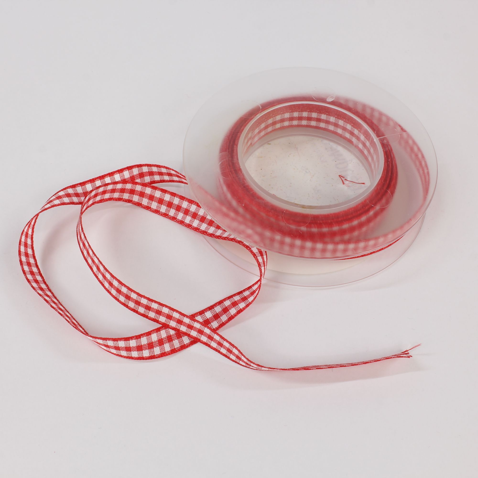 Dekoband Karoband kariert rot 15 mm 20 Meter