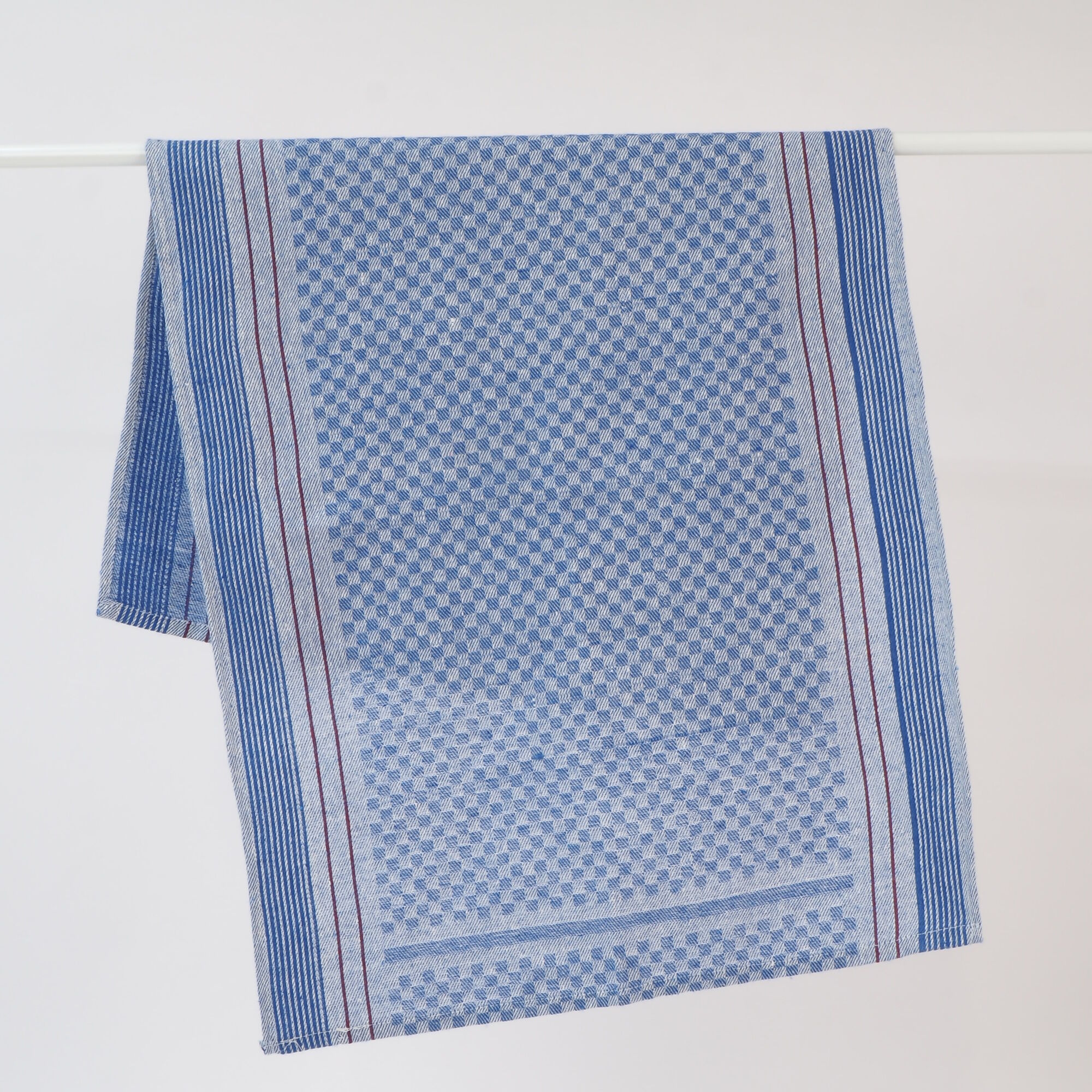Grubenhandtuch 50x100 cm Karo Blau