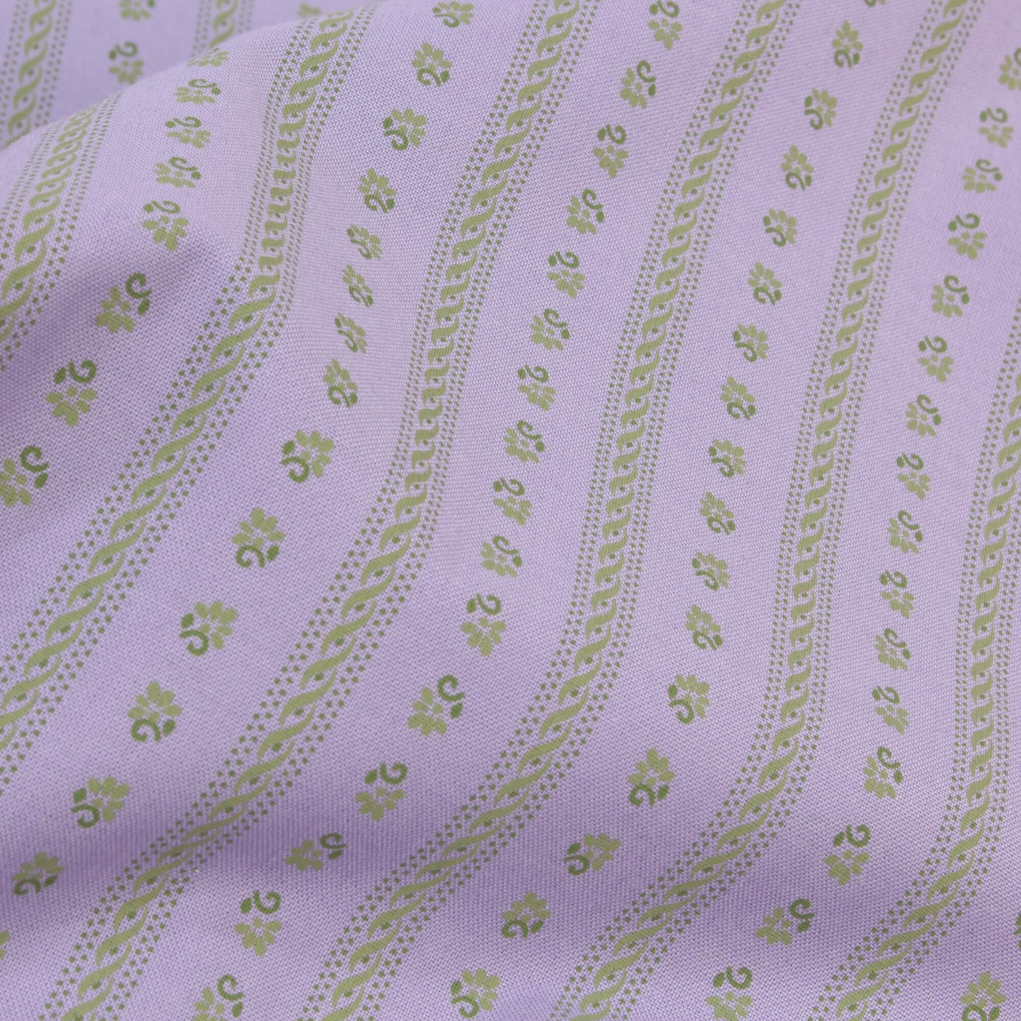 Stoff Meterware Blumen Streifen Elly Flieder Dirndl