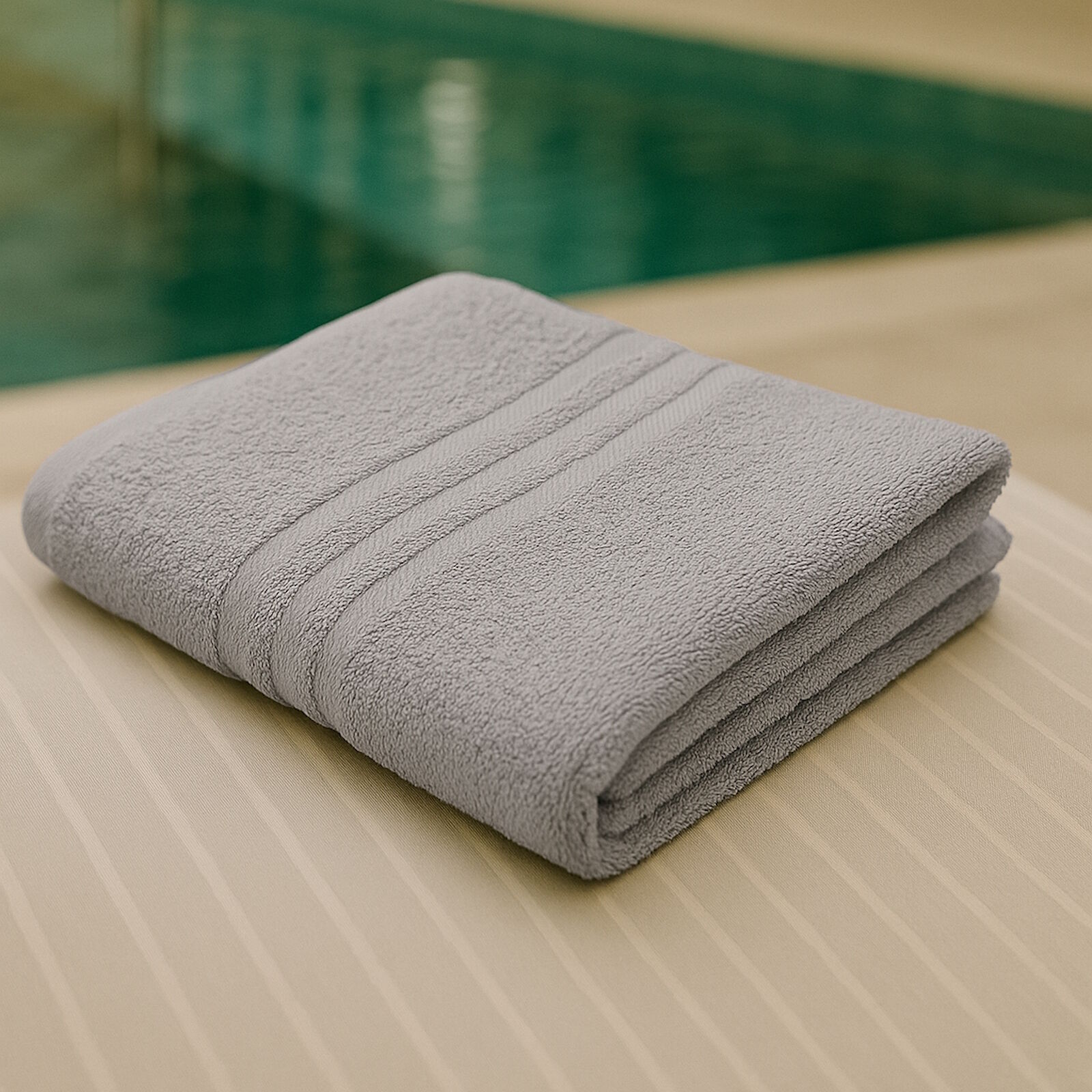 Wellness Handtuch Grau Silber 50x100 6 Stück