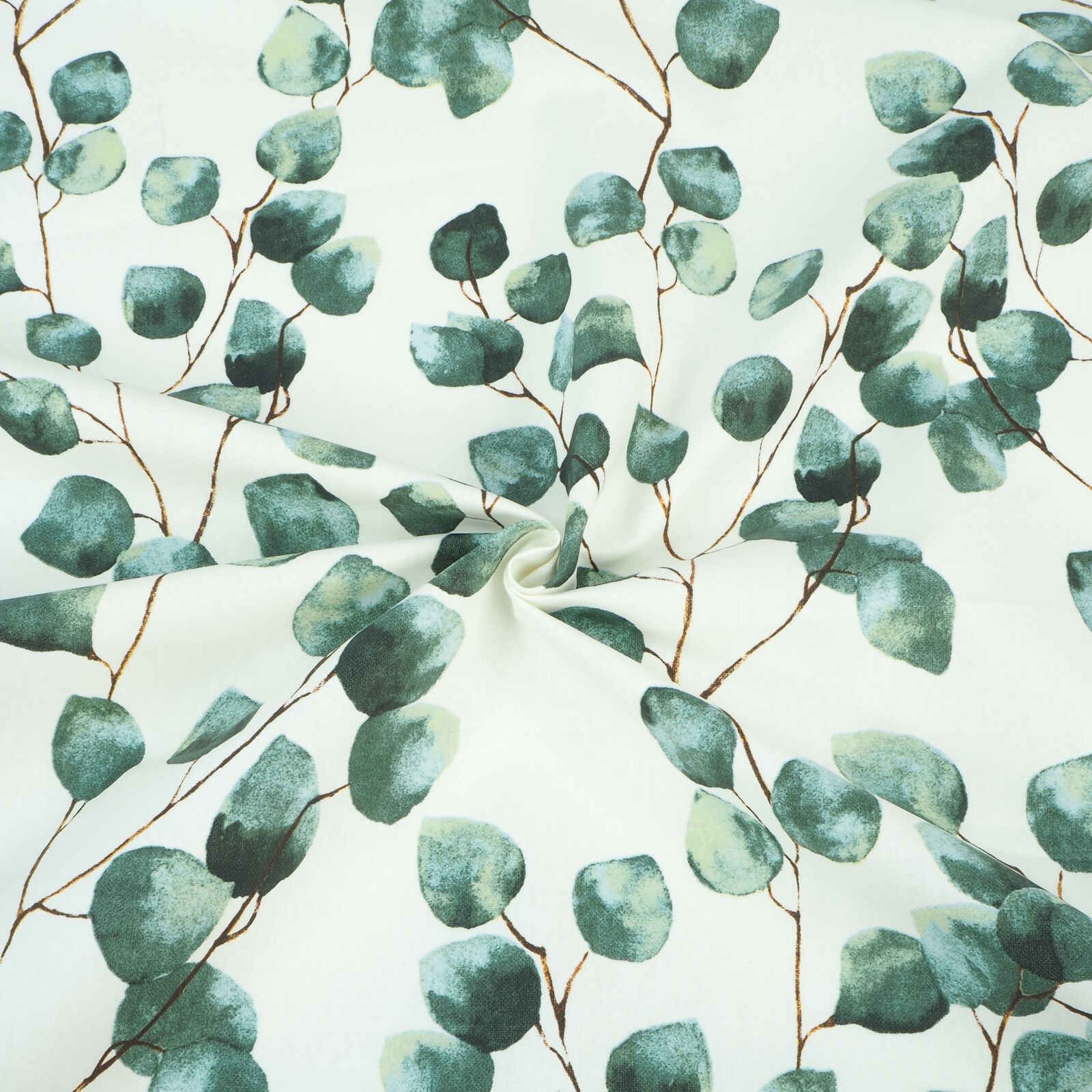 Stoff Meterware Eukalyptus Blätter