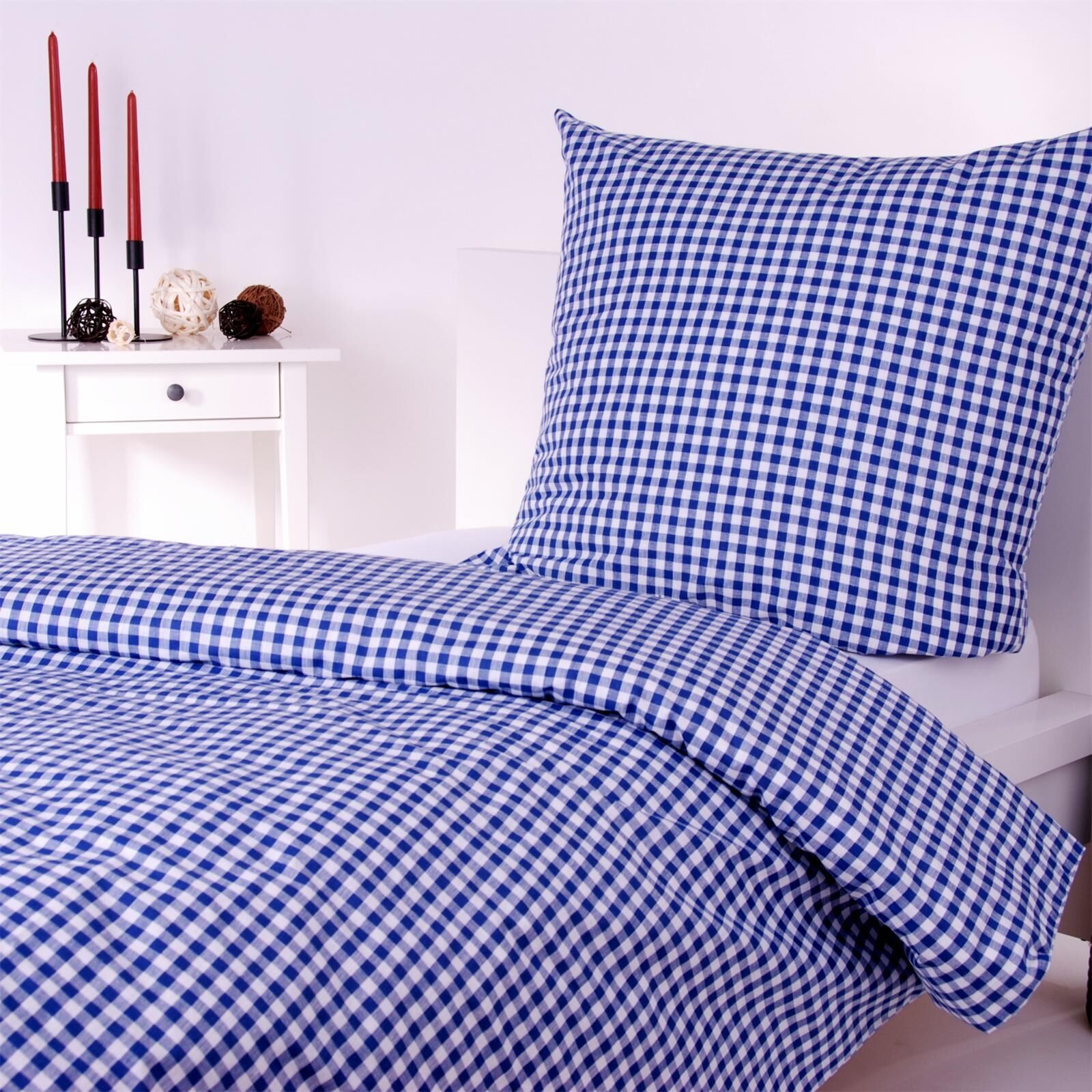 Bettwäsche Blau Kariert