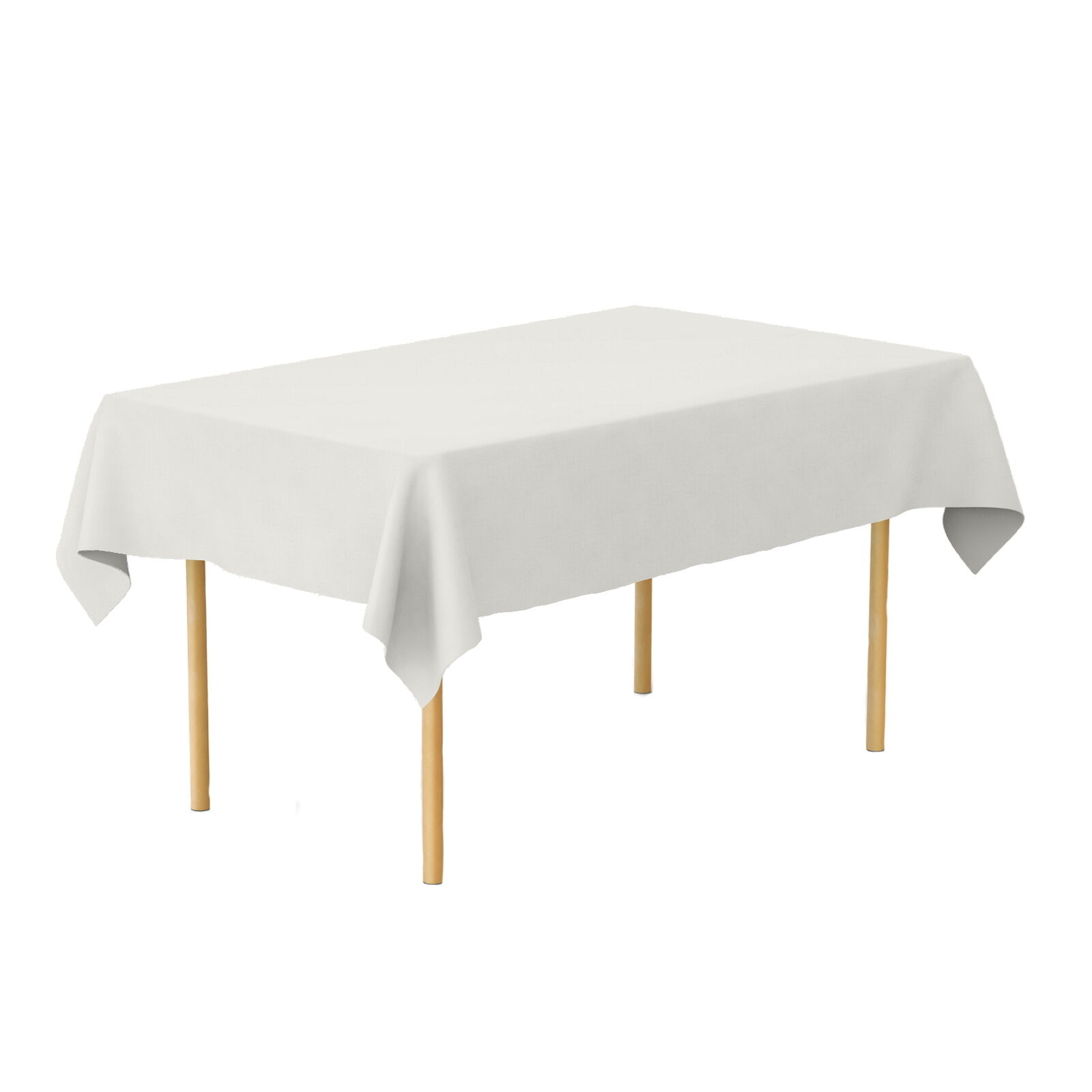 Tischdecke Uni Leinen-80x80-Ecru