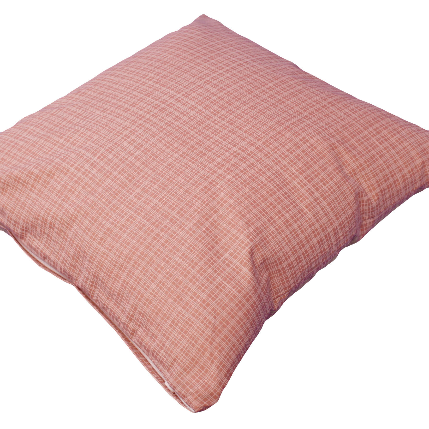 Kissenbezug 40x40 cm Streifenkaro Altrosa