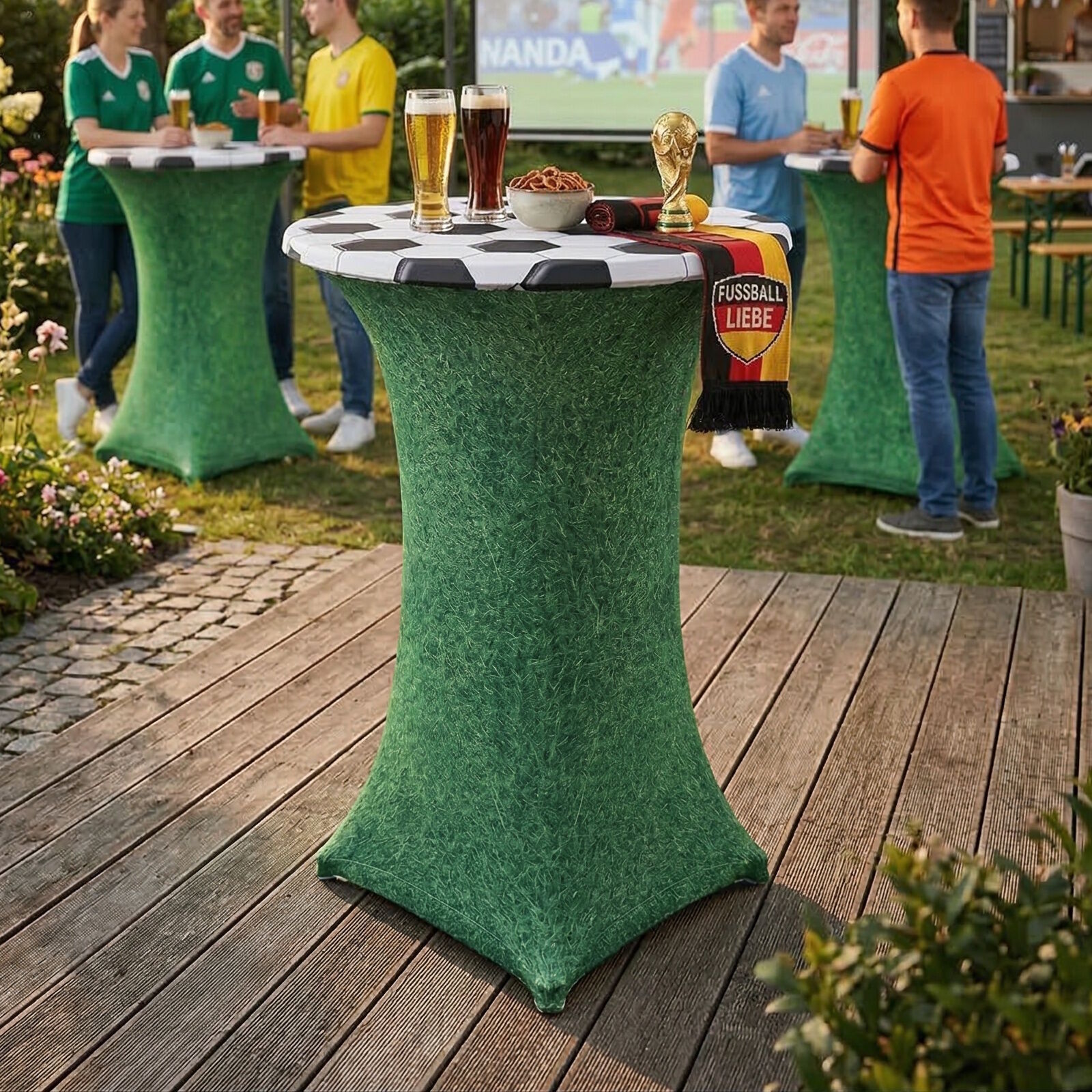Stretch Stehtischhusse Fußball EM WM