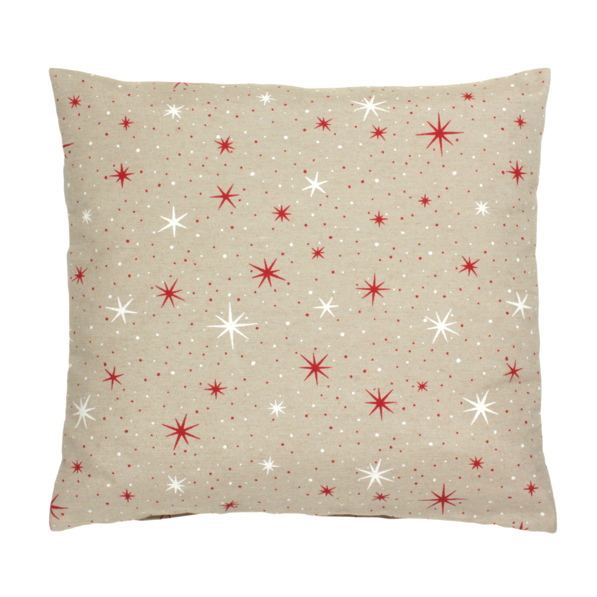 Komplettkissen 40x40 cm Sterne Punkte Rot Weiß Half Panama
