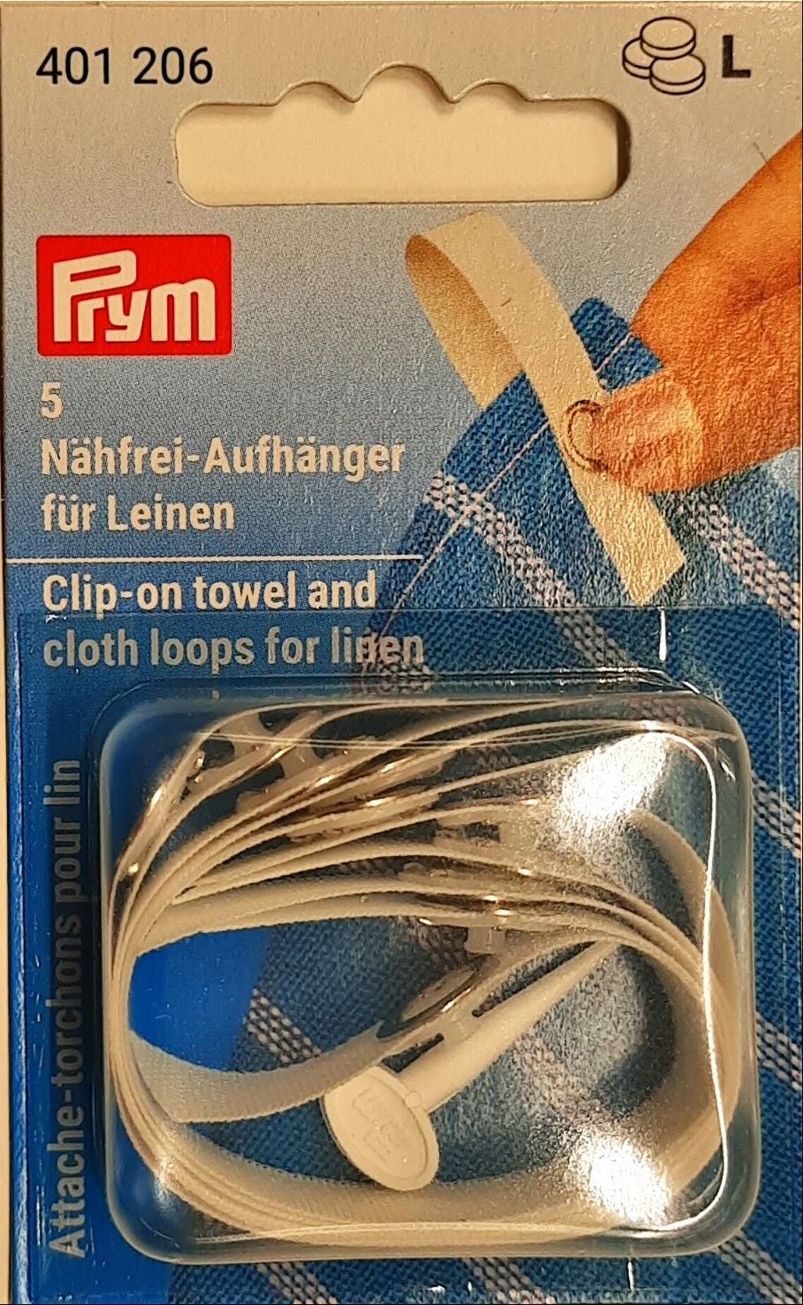 Nähfrei-Aufhänger Leinen weiß