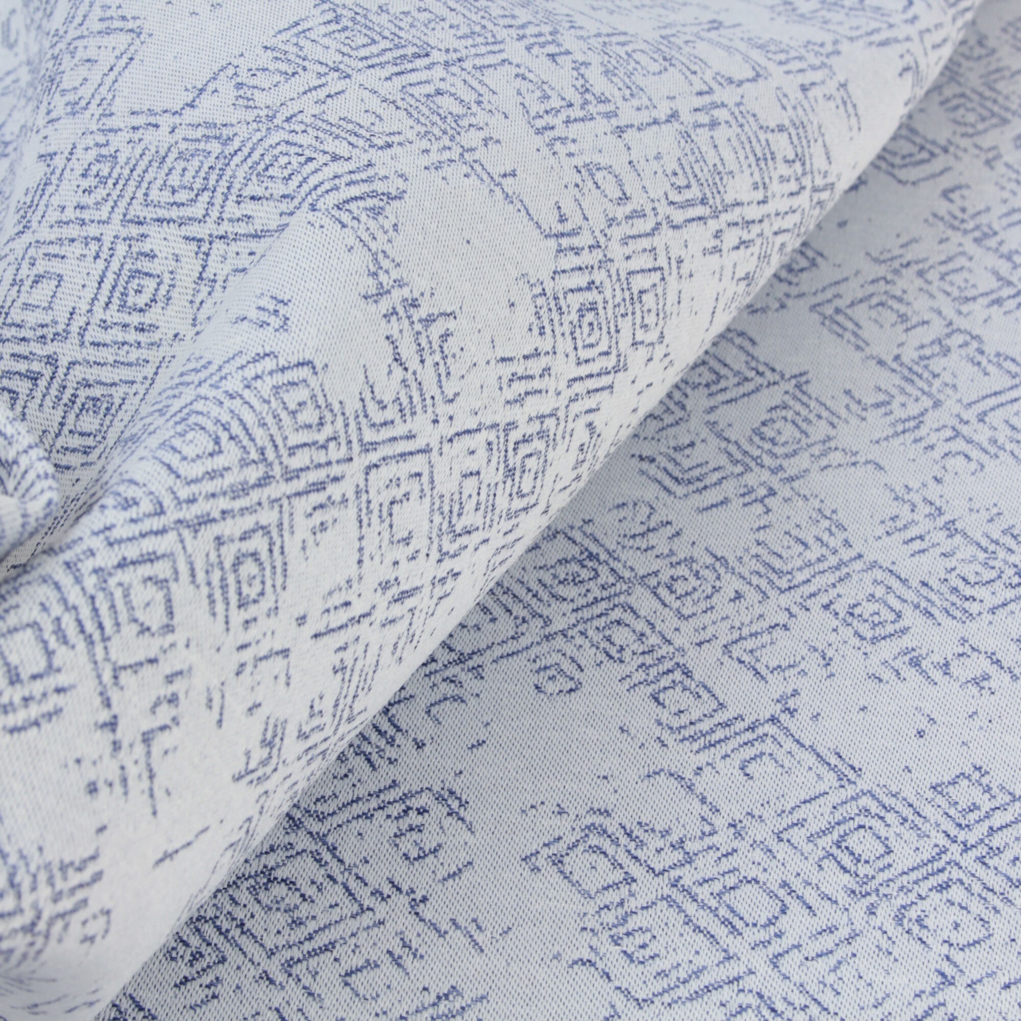 Stoff Meterware Melina Blau Jacquard Mischgewebe