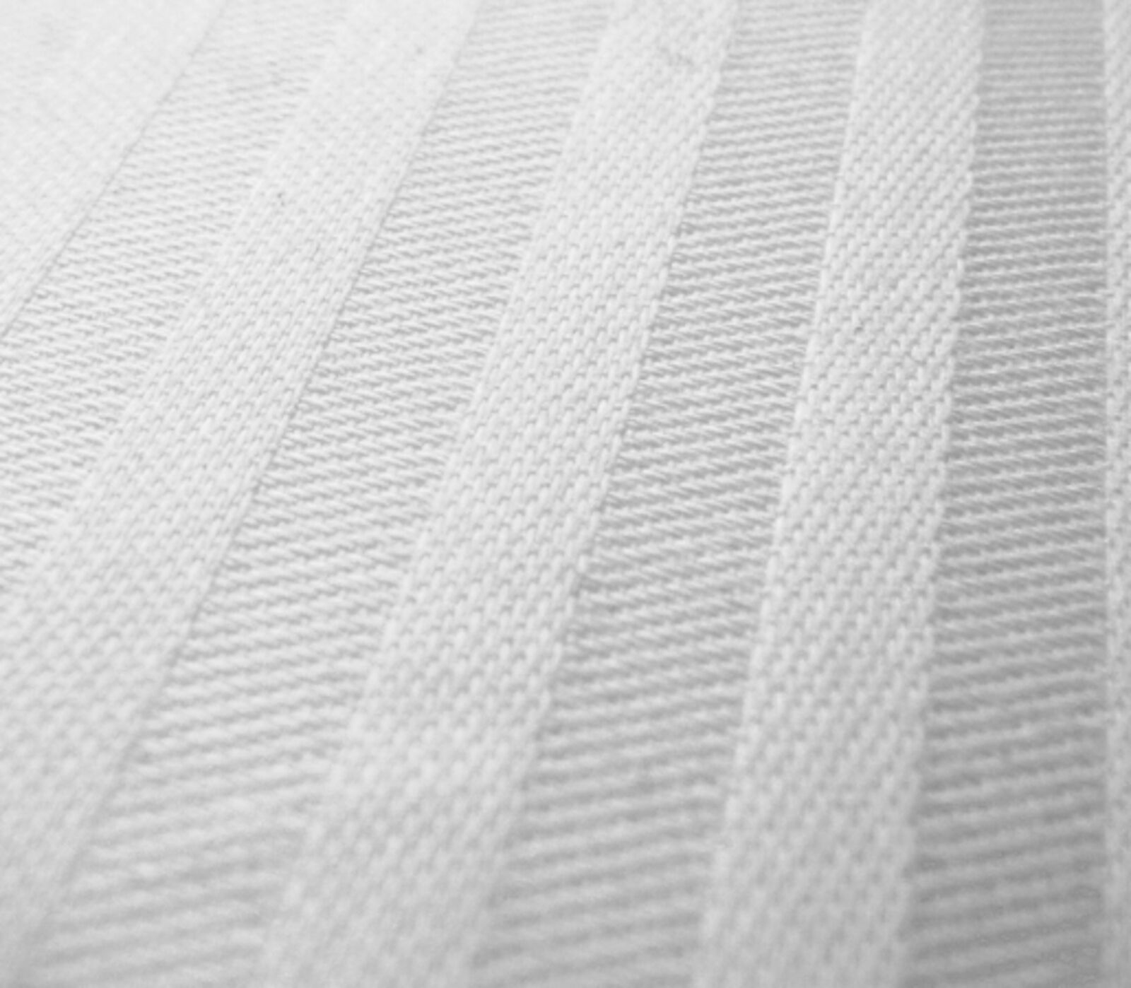 Hotelbettwäsche Streifensatin 8 mm Weiß