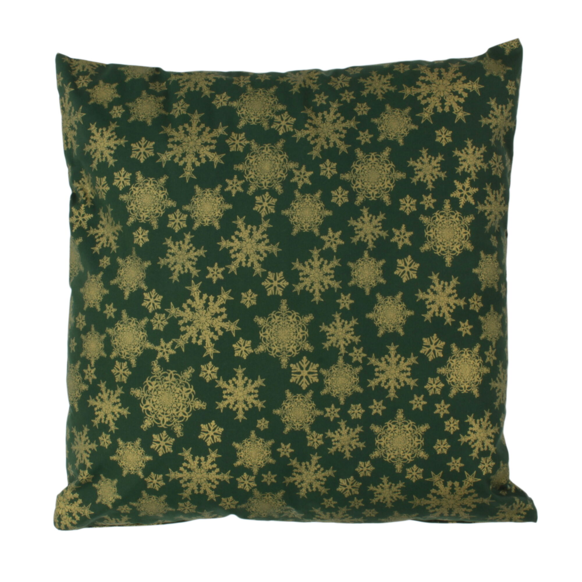Kissenbezug Weihnachten 40x40 cm Goldene Sterne auf Grün