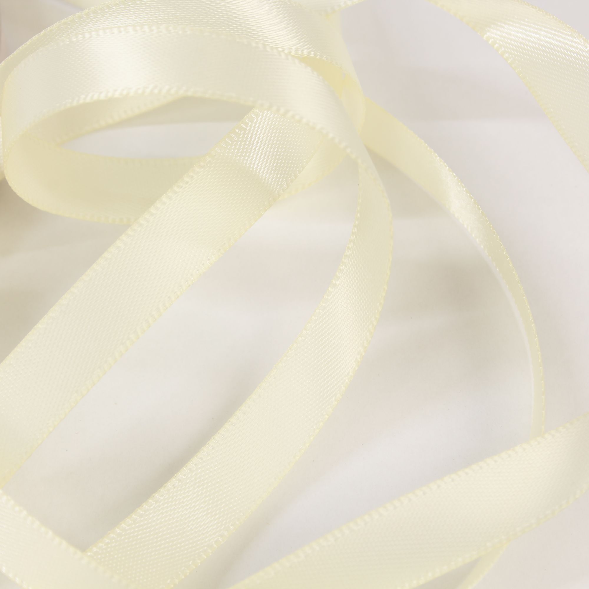 Satinband 10 mm Uni doppelseitig 10m Rolle - Farbe beige