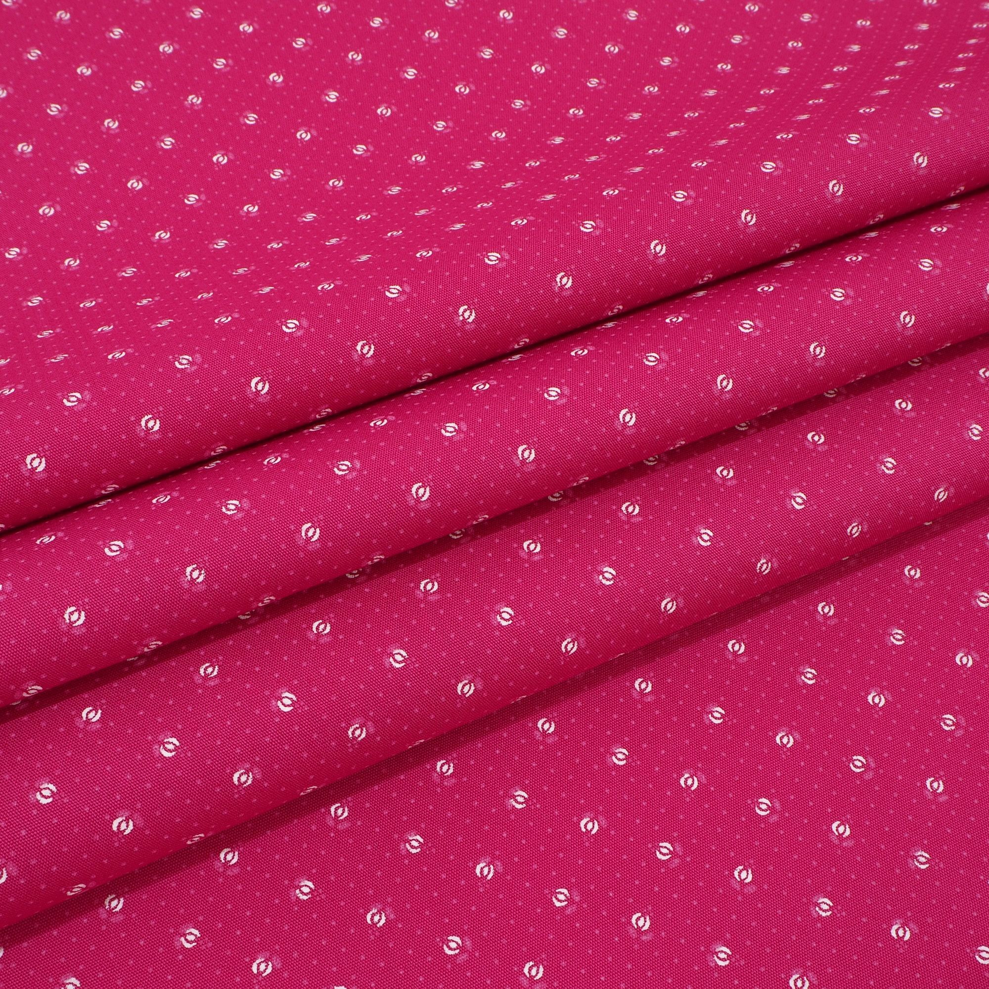 Dirndlstoff Blumen Punkte Lara Pink Tracht