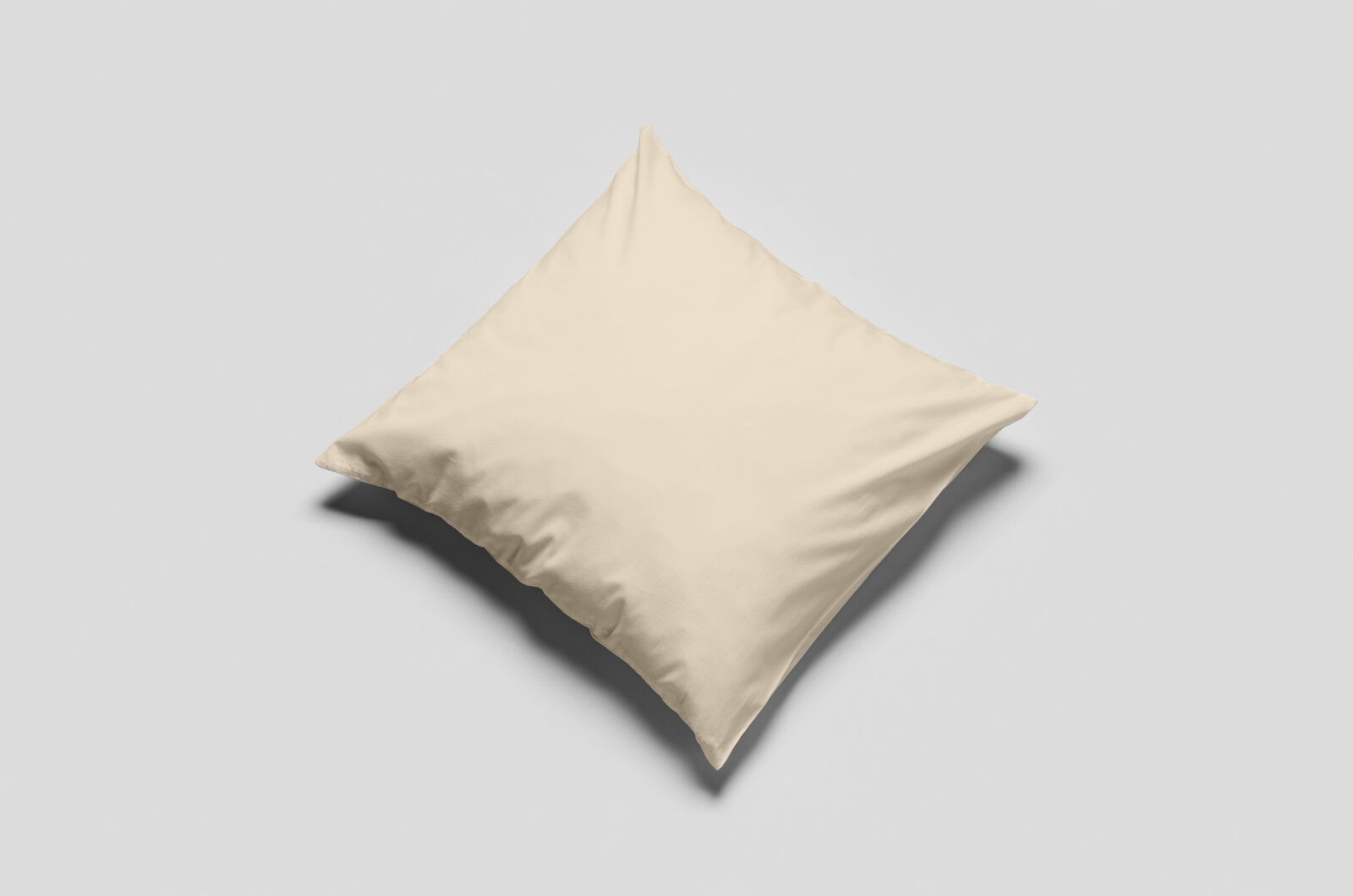 4er Pack Kissenbezüge 40x40 Beige Uni Baumwolle Linon Reißverschluss