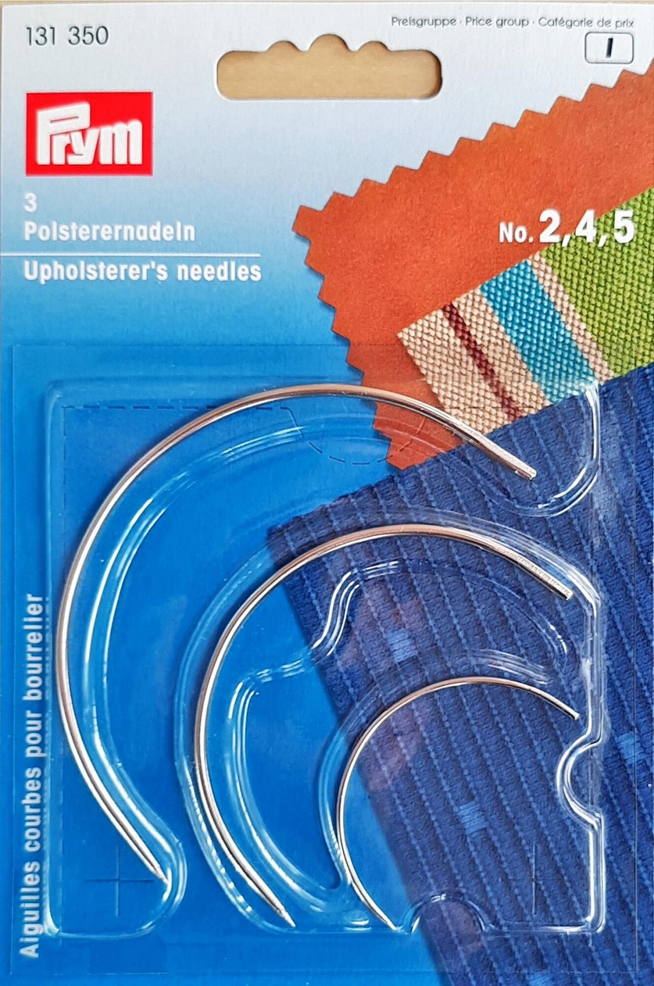 Polsternadeln gebogen ST 2,4,5 silberfarbig