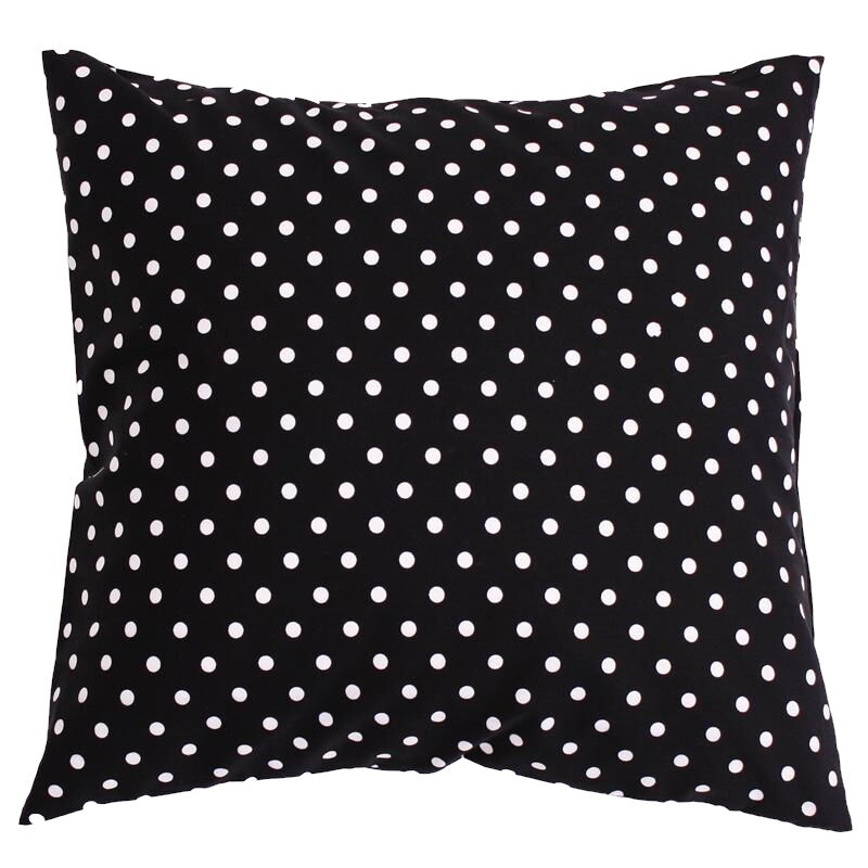 Kissenbezug Punkte 7 mm-30x30-Schwarz