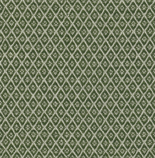 Stoff Meterware Gloria Rauten klein Dunkelgrün Webware Jacquard