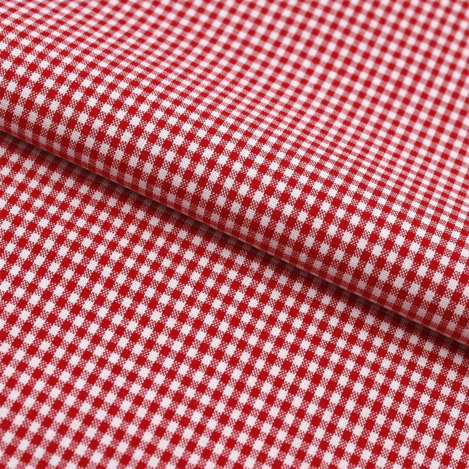 Stoff Meterware Karo 2x2 mm Rot