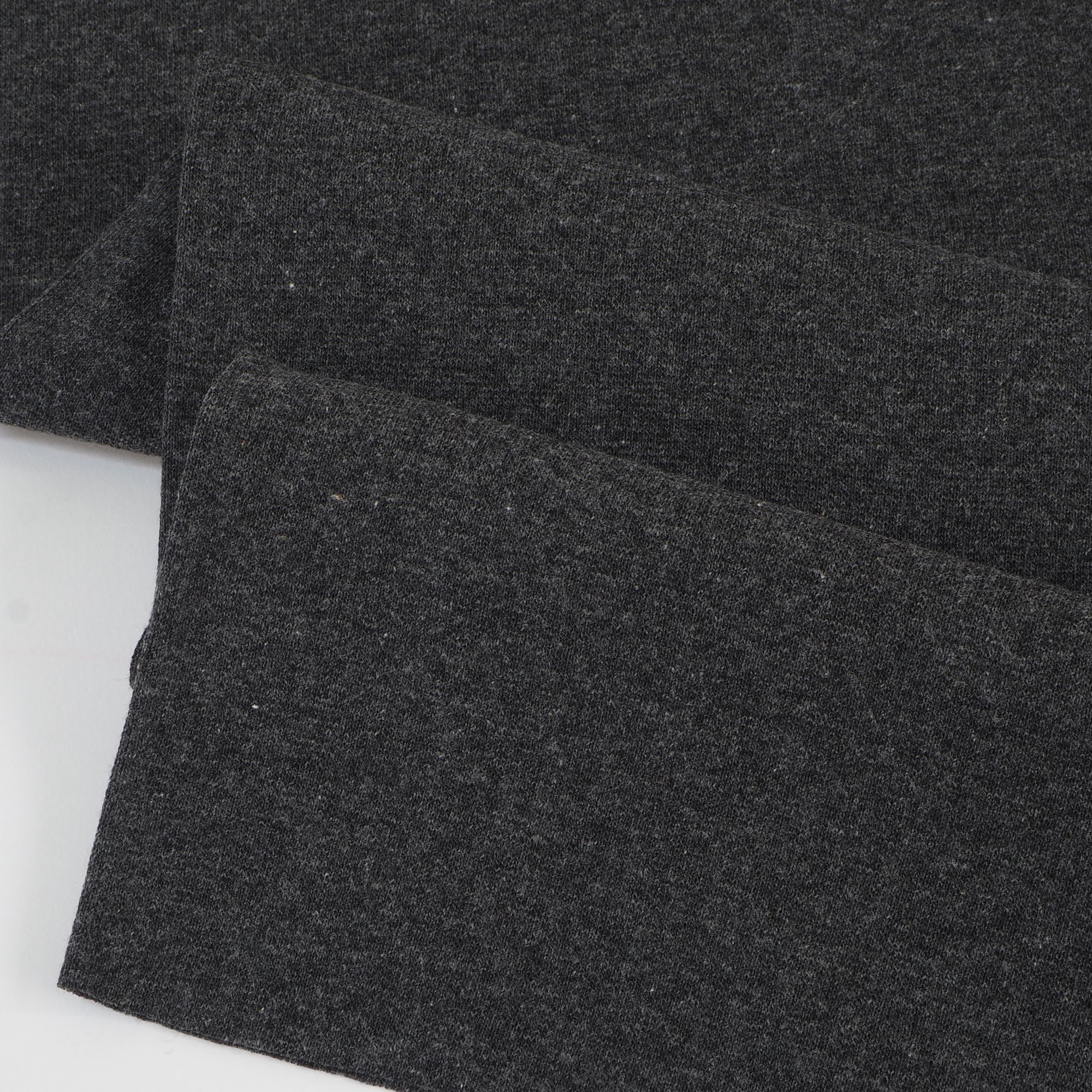 Bündchenstoff Uni Anthrazit Melange
