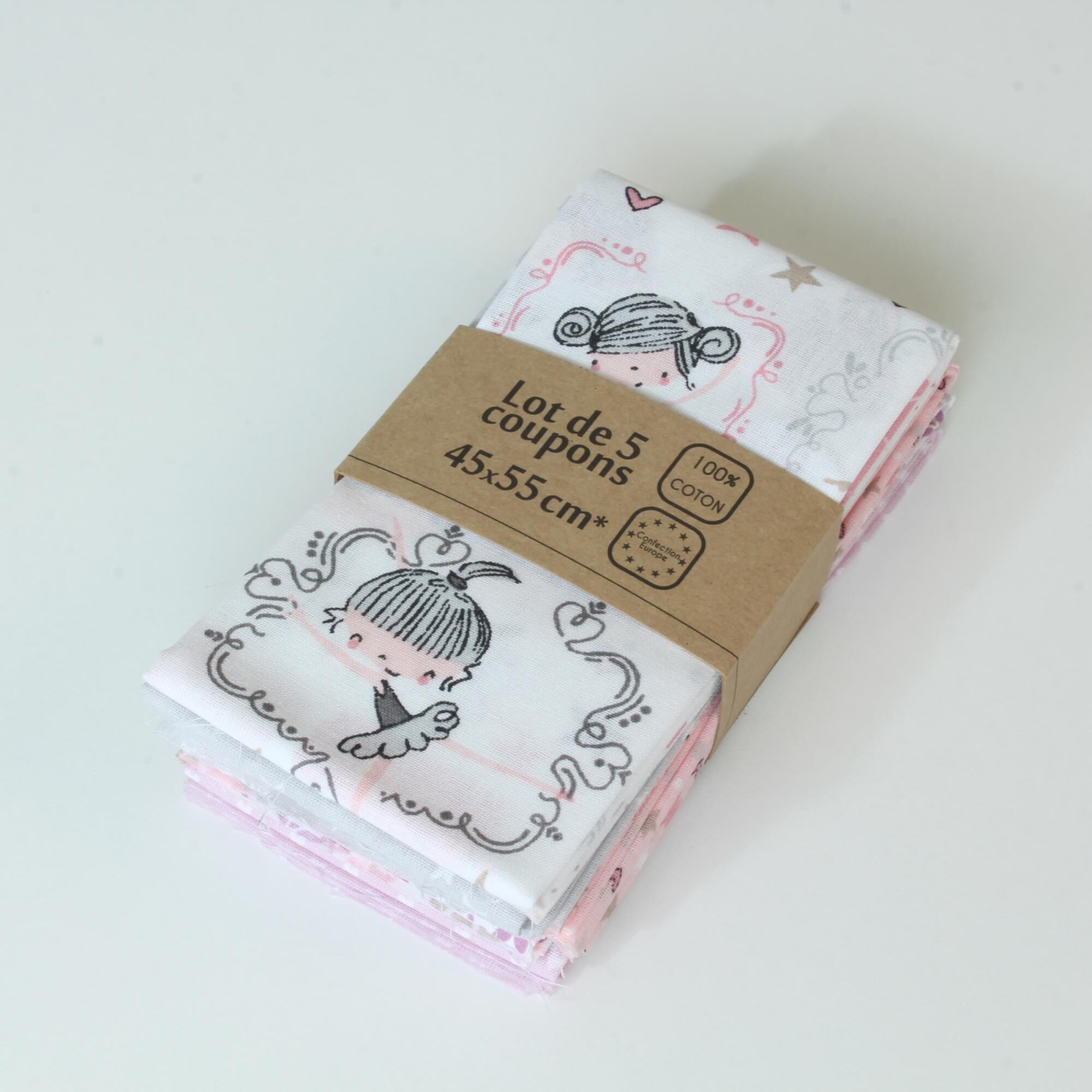 Patchwork Kinderstoffe Mädchen Rosa