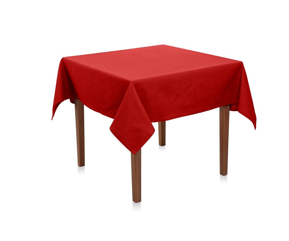 Tischdecke Uni Canvas-Rot / 80x80 cm