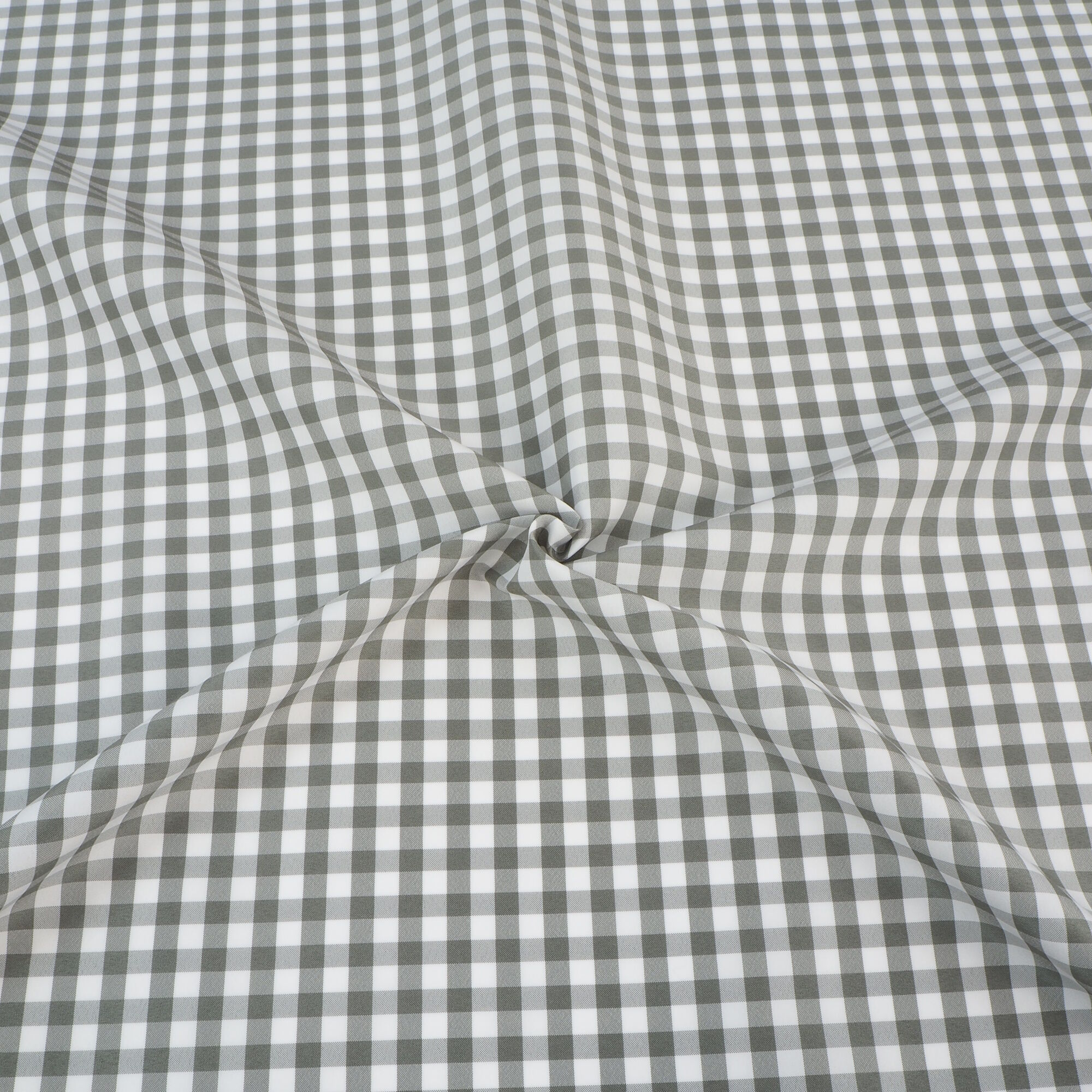 Stoff Meterware Karo 1x1 cm Grau Outdoor 160 cm