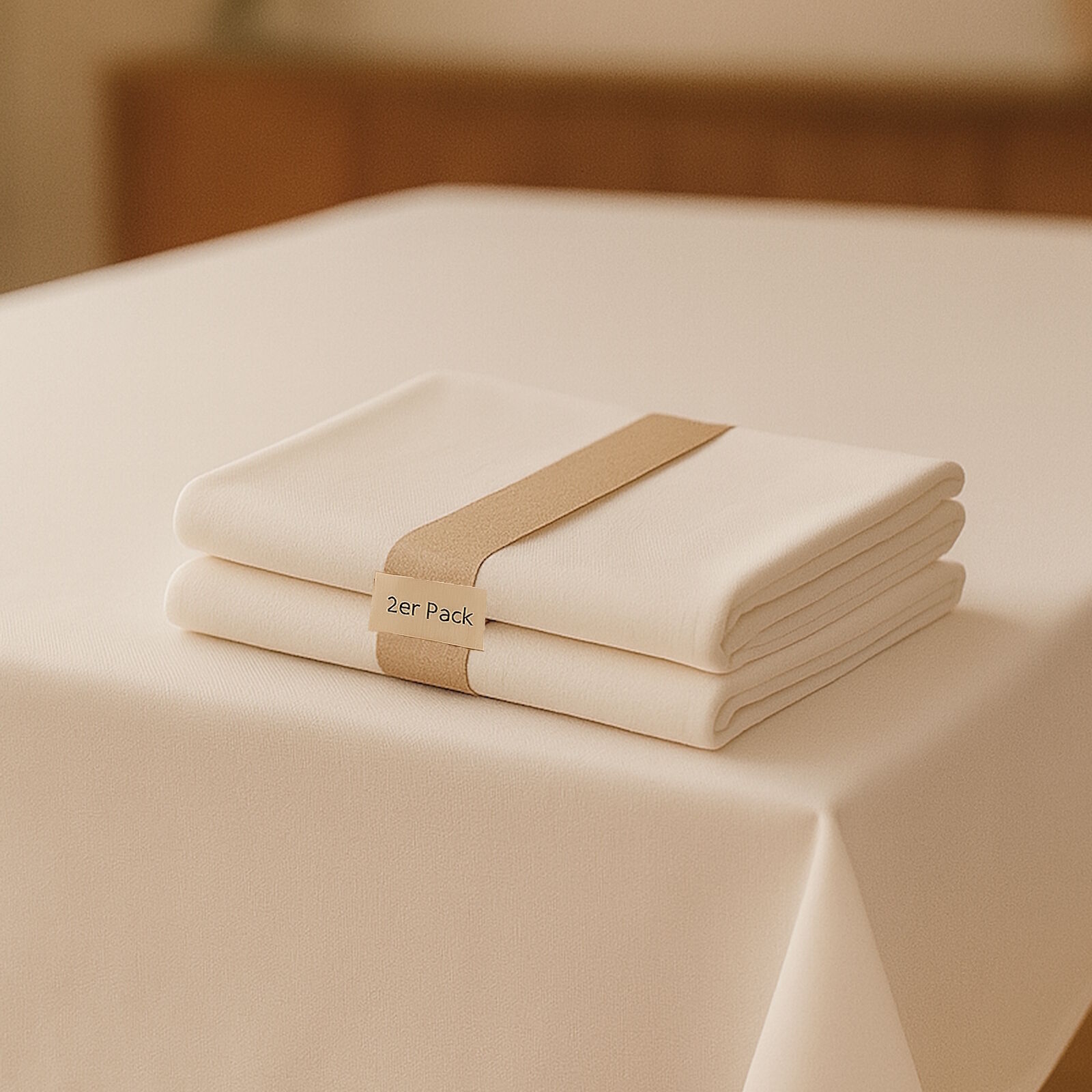 Gastro Tischdecke Weiß Baumwolle 2er Pack