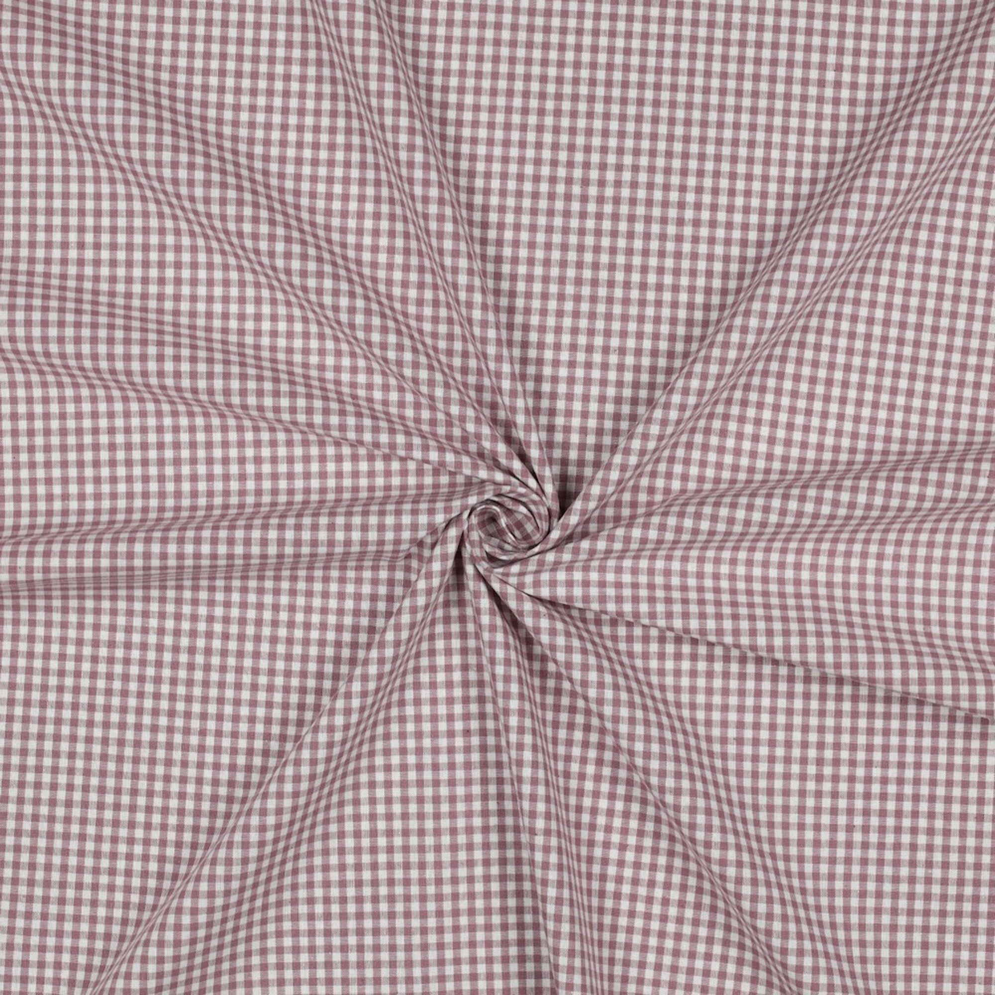 Stoff Meterware Karo 2x2 mm Mauve