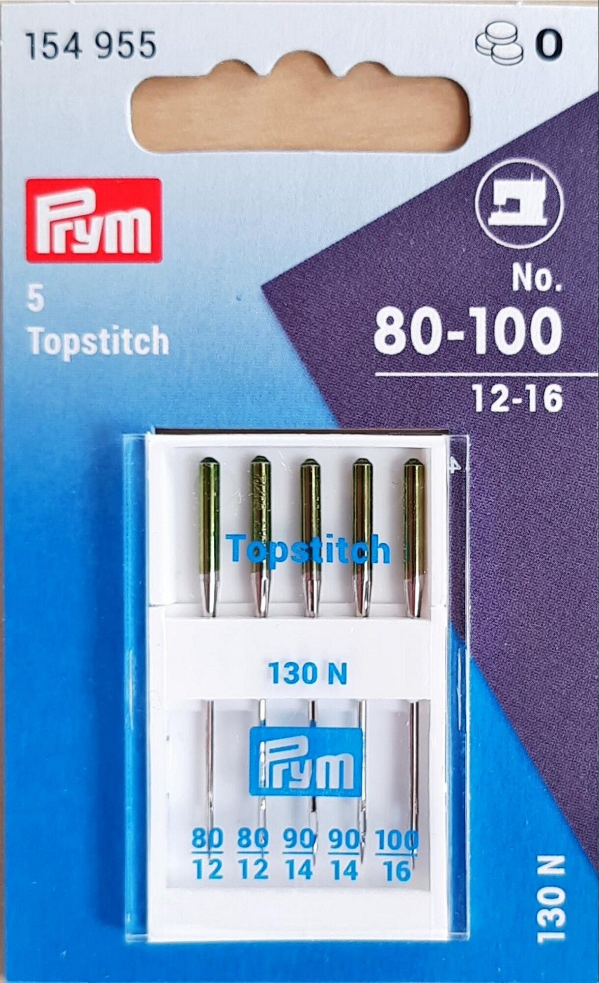 Nähmaschinennadeln Topstitch/Metallic 80-100