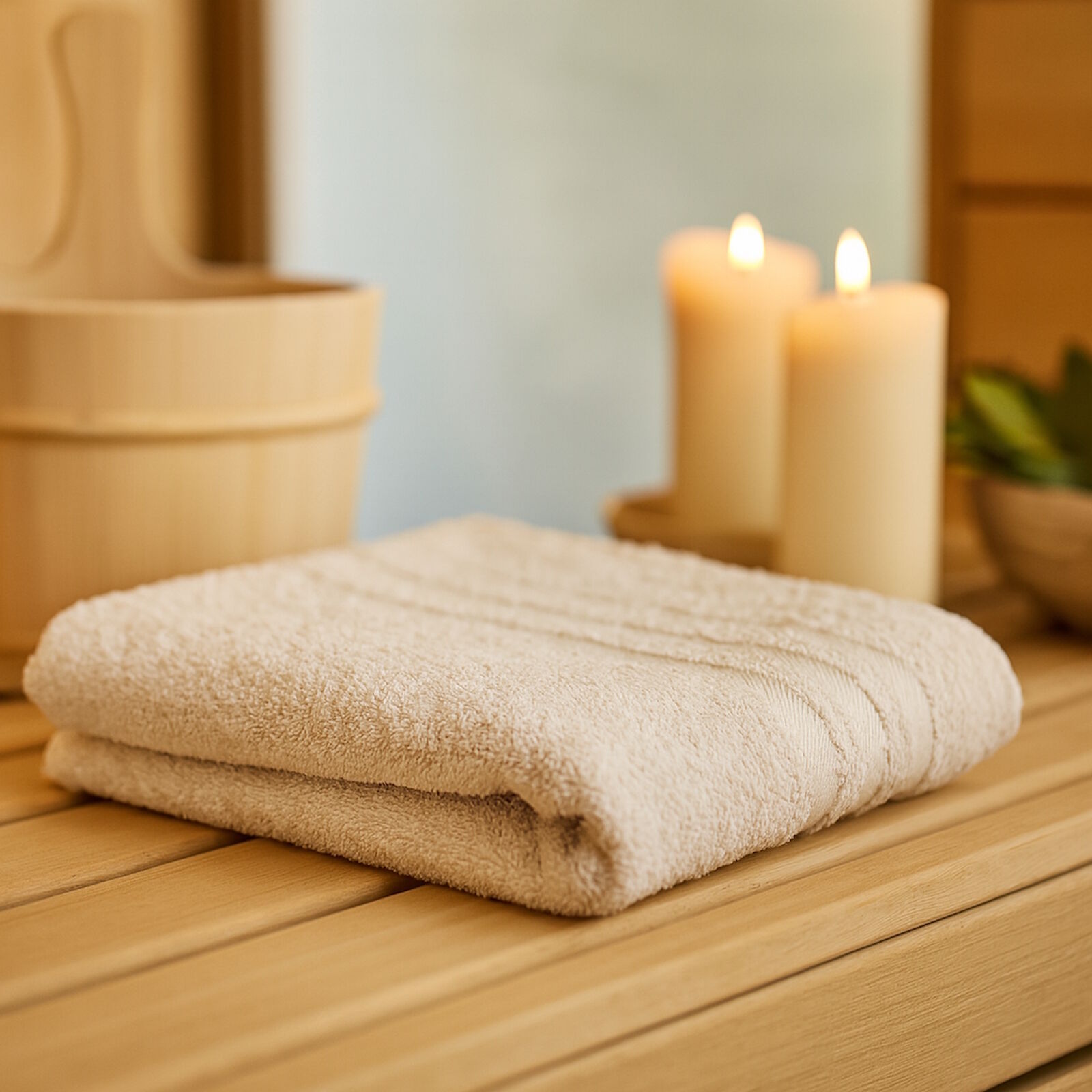 Wellness Saunatuch Creme 70x200 cm