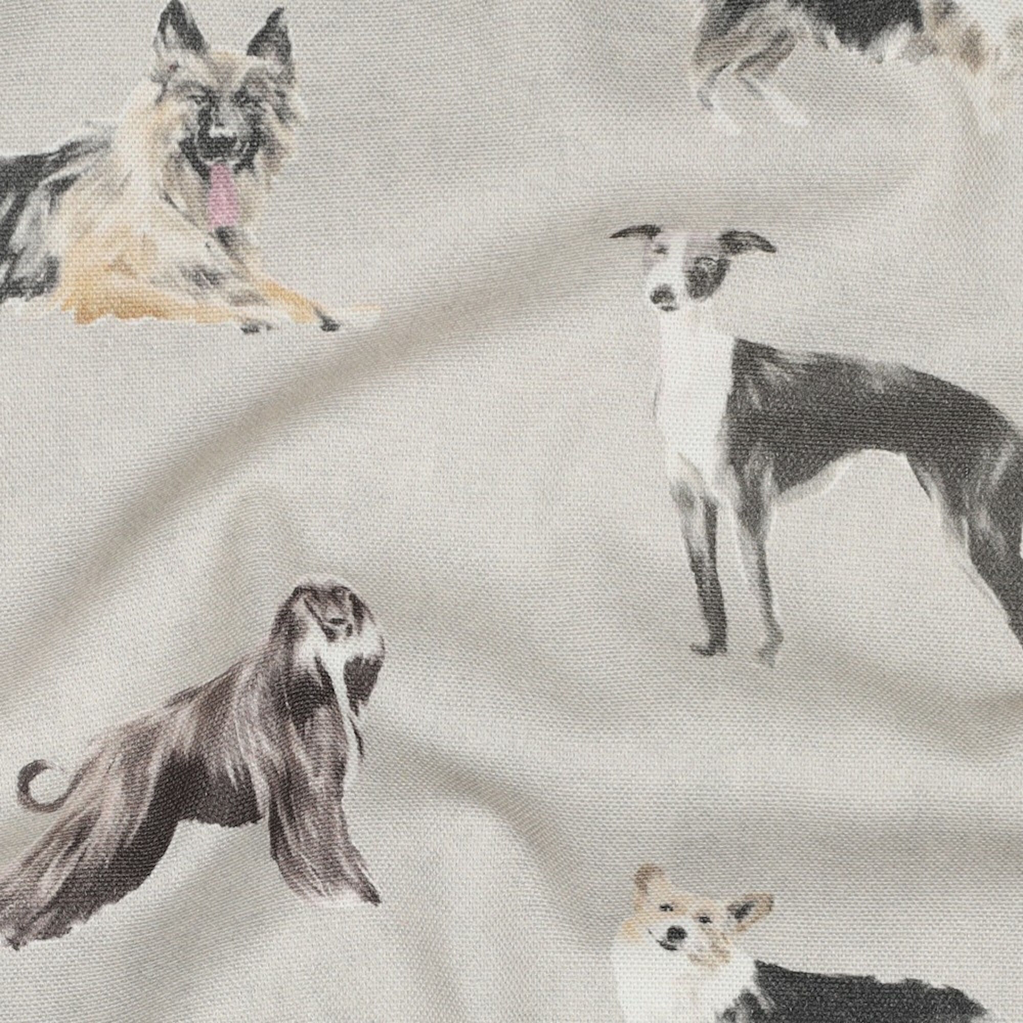 Hunde Stoff Baumwolle Canvas Hundemotiv Meterware