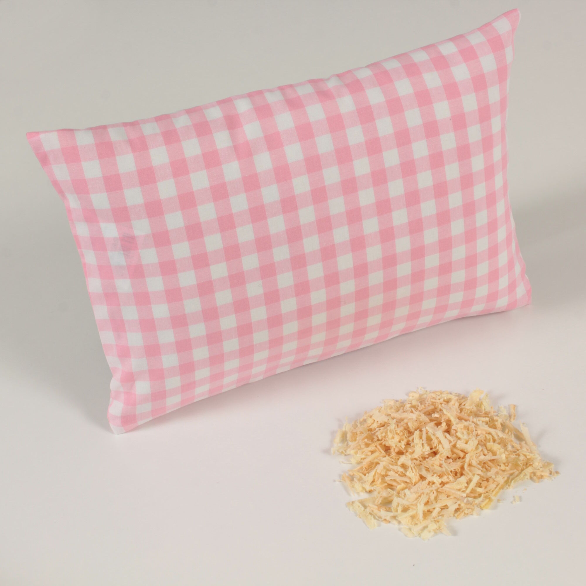 Zirbenkissen 20x30 cm Karo 1x1 cm Rosa ca. 200 g Füllung