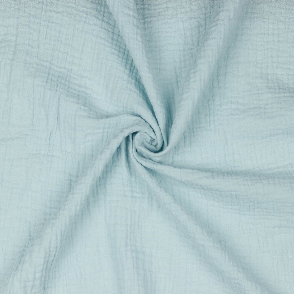 Stoff Meterware Uni Hellblau Baby Blau Musselin