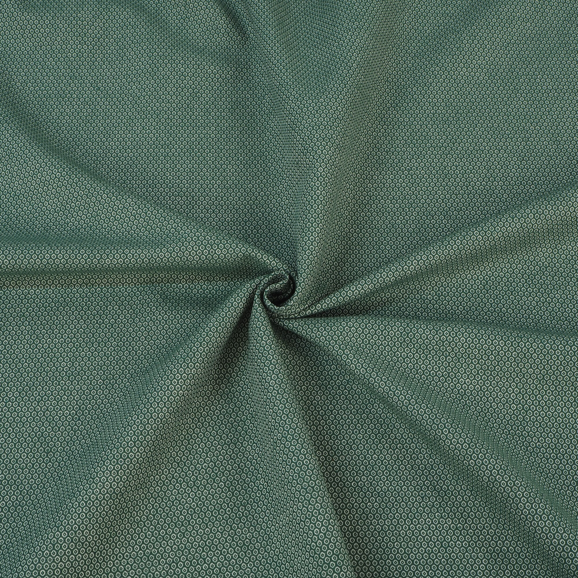 Stoff Meterware Emil Punkte klein grün Webware Jacquard