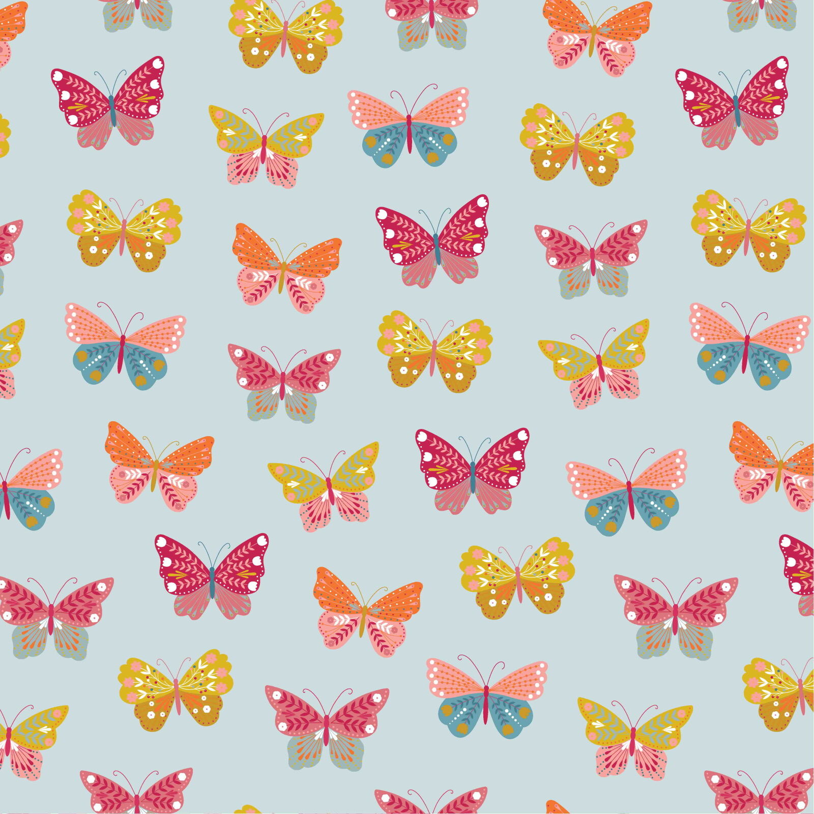 Schmetterling Stoff Blau