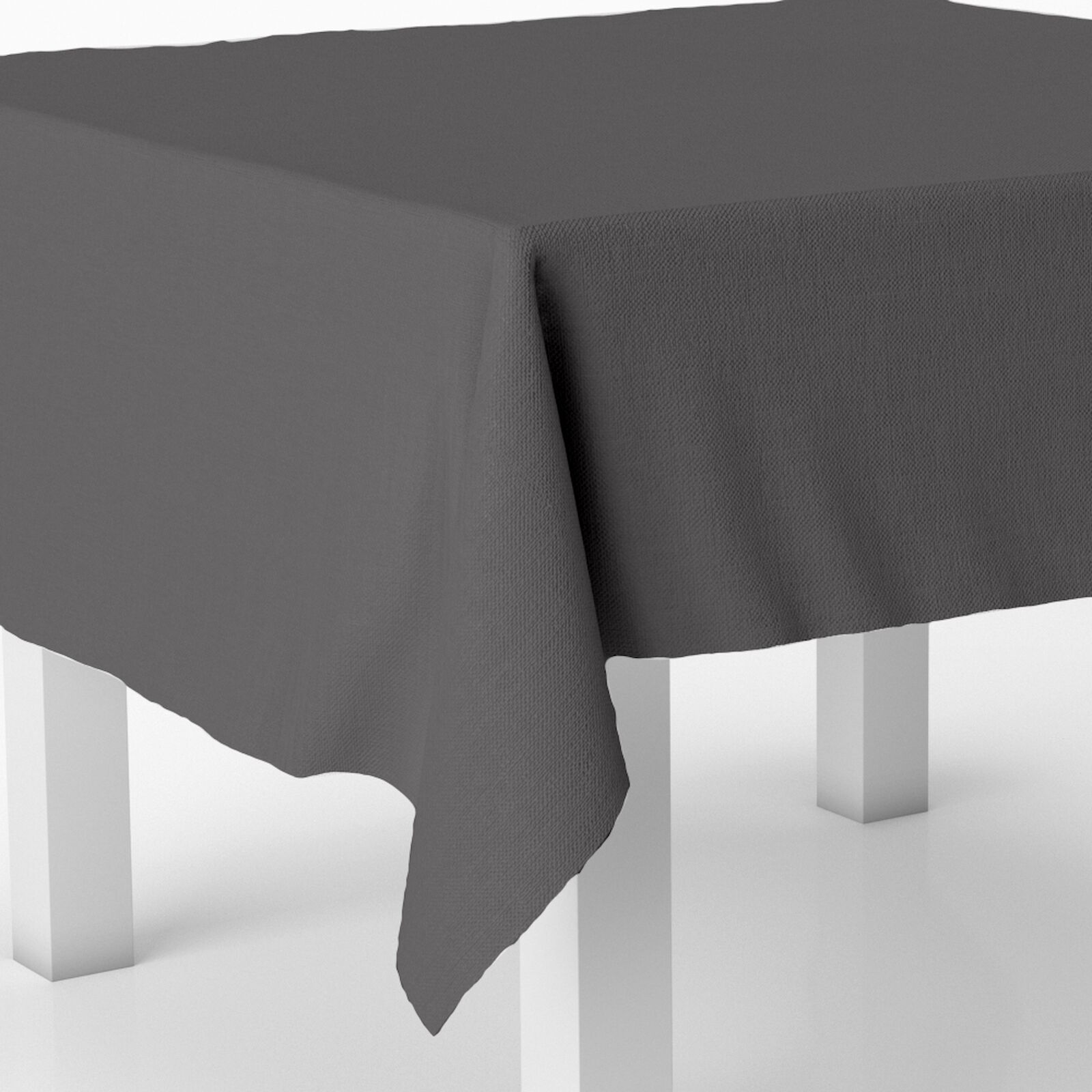 Tischdecke Uni Toledo-Rund 60 cm-Dunkelgrau