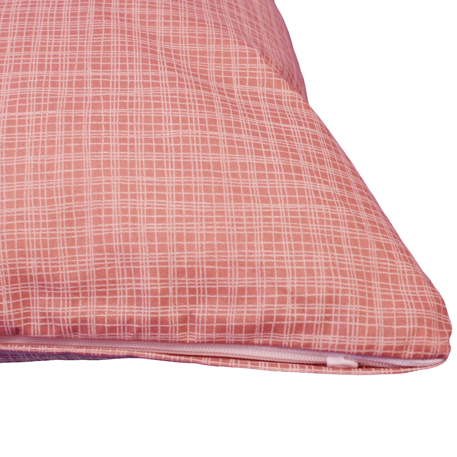 Kissenbezug 40x40 cm Streifenkaro Altrosa