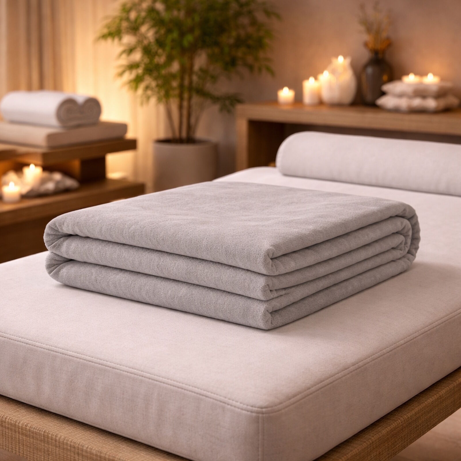 Wellness Kuscheldecke Silber 150x200 Massage Hotel