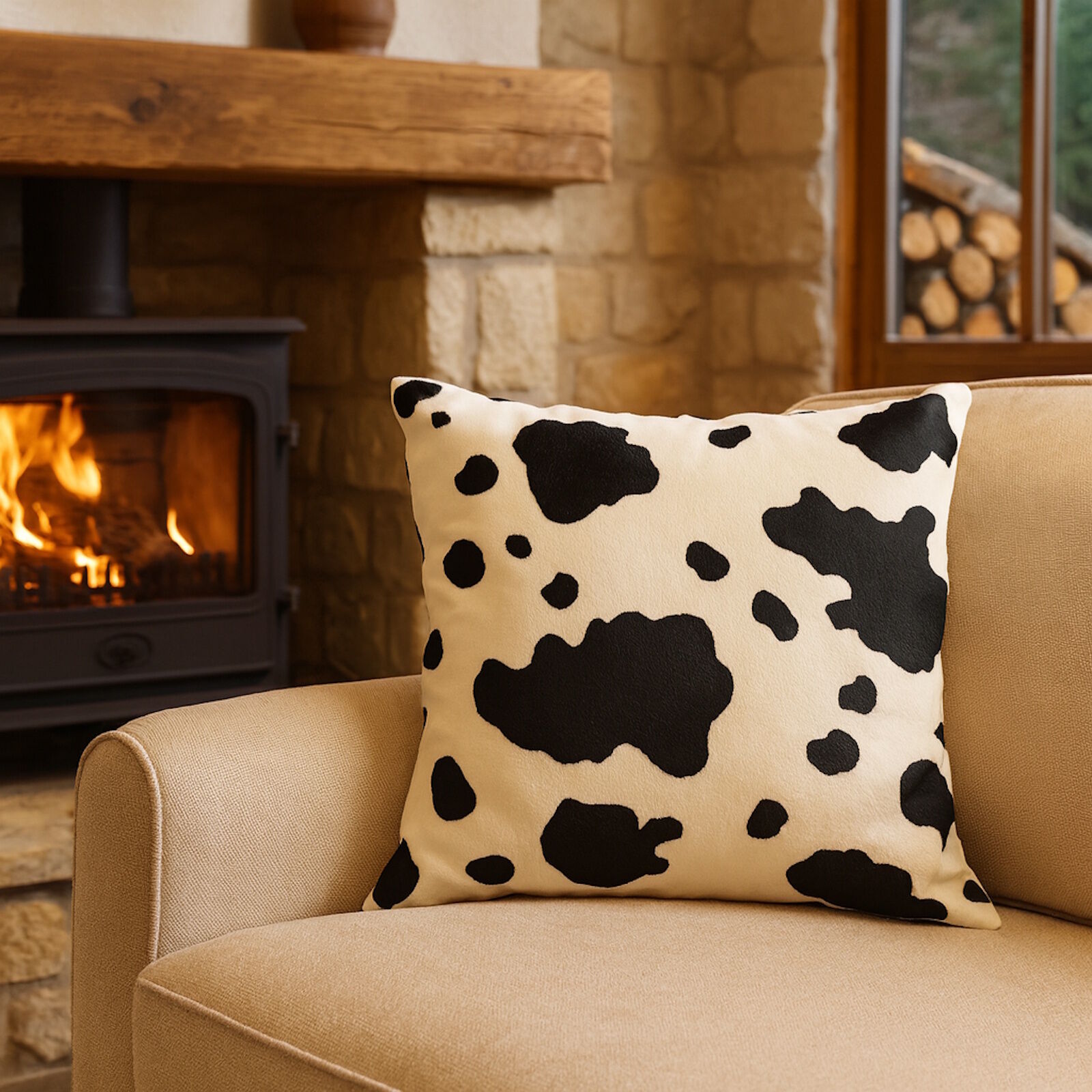 Kissenbezug Kuhfell Imitat