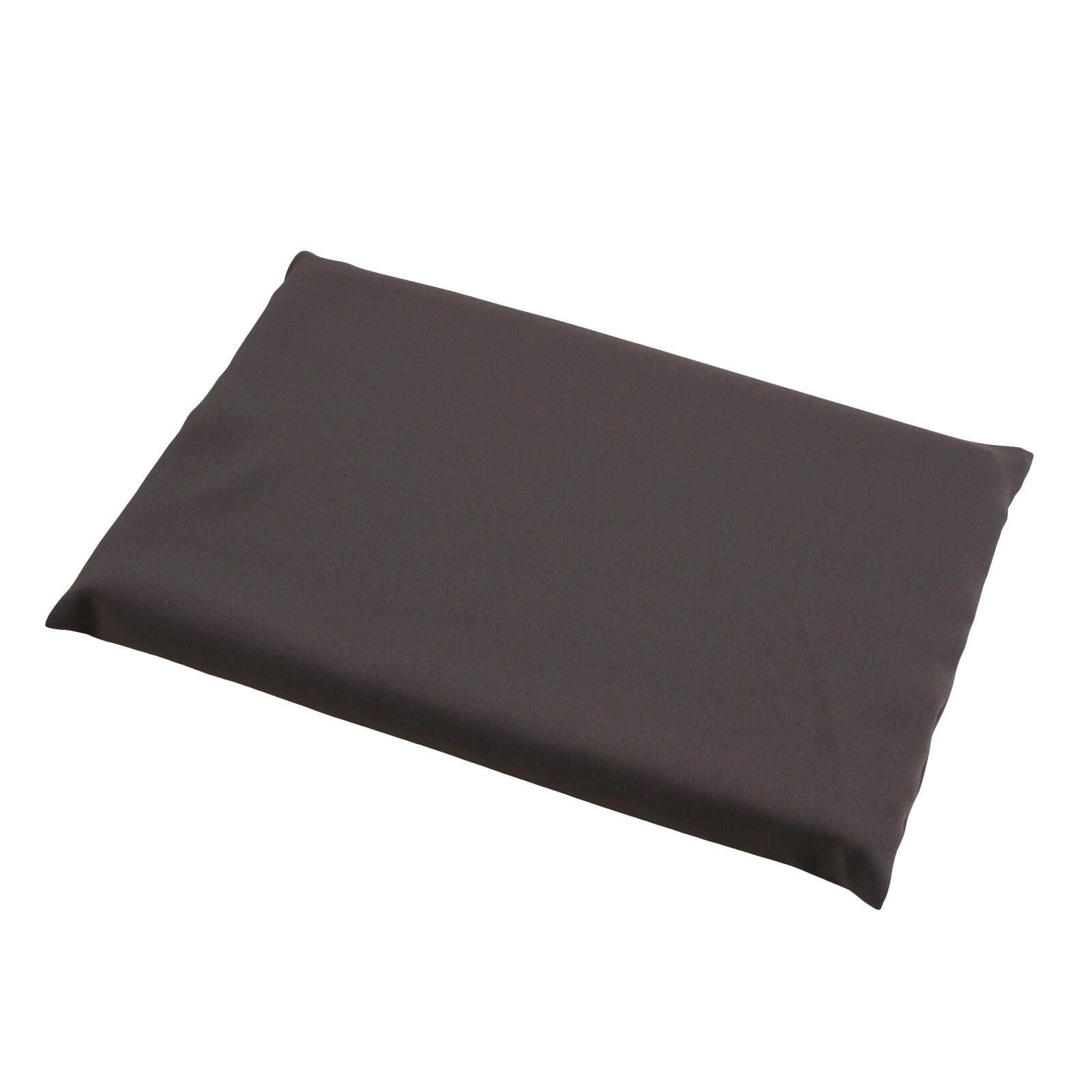 Sitzkissen Polyester Dunkelgrau 37x23x3 cm Bezug abnehmbar