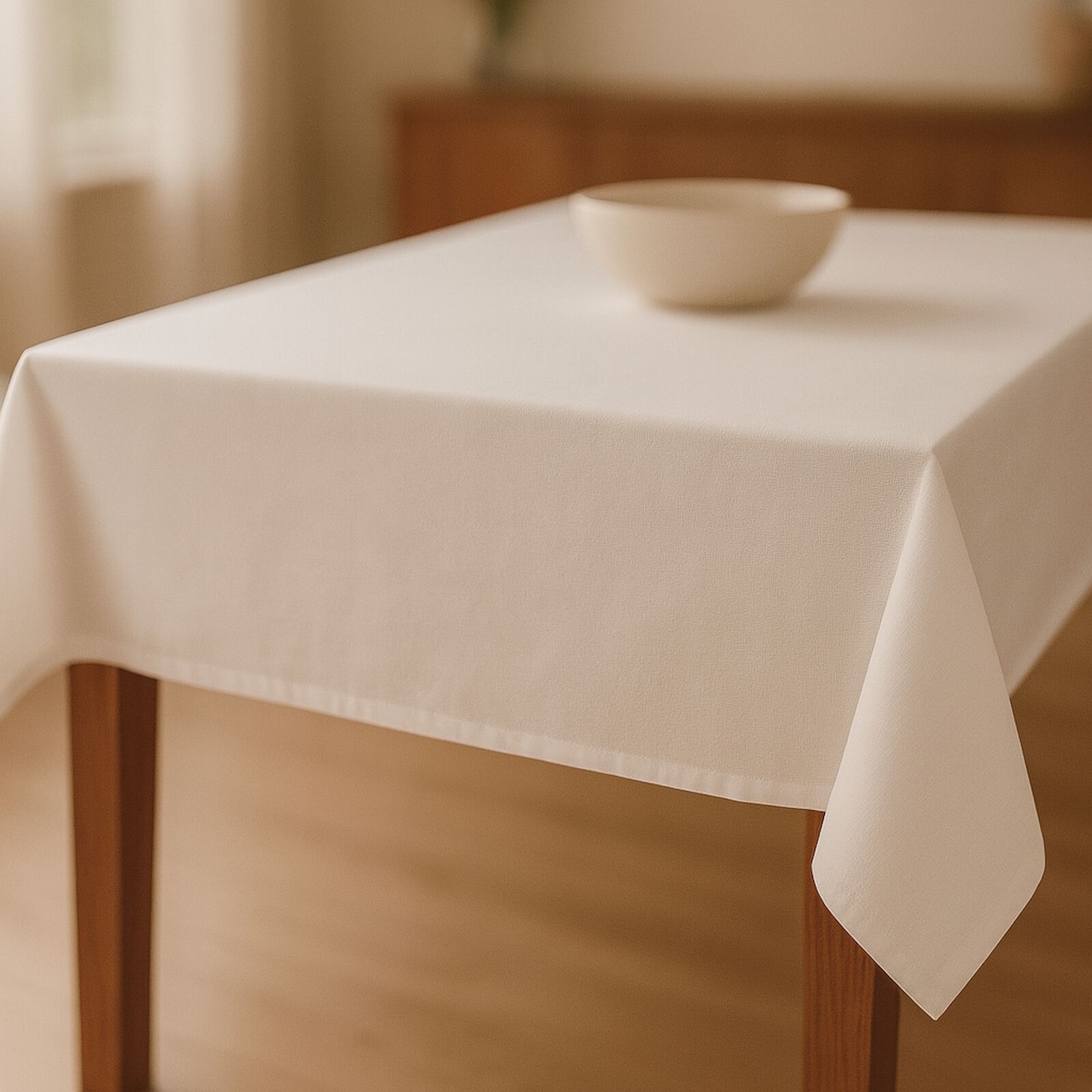 Tischdecke Weiß Baumwolle