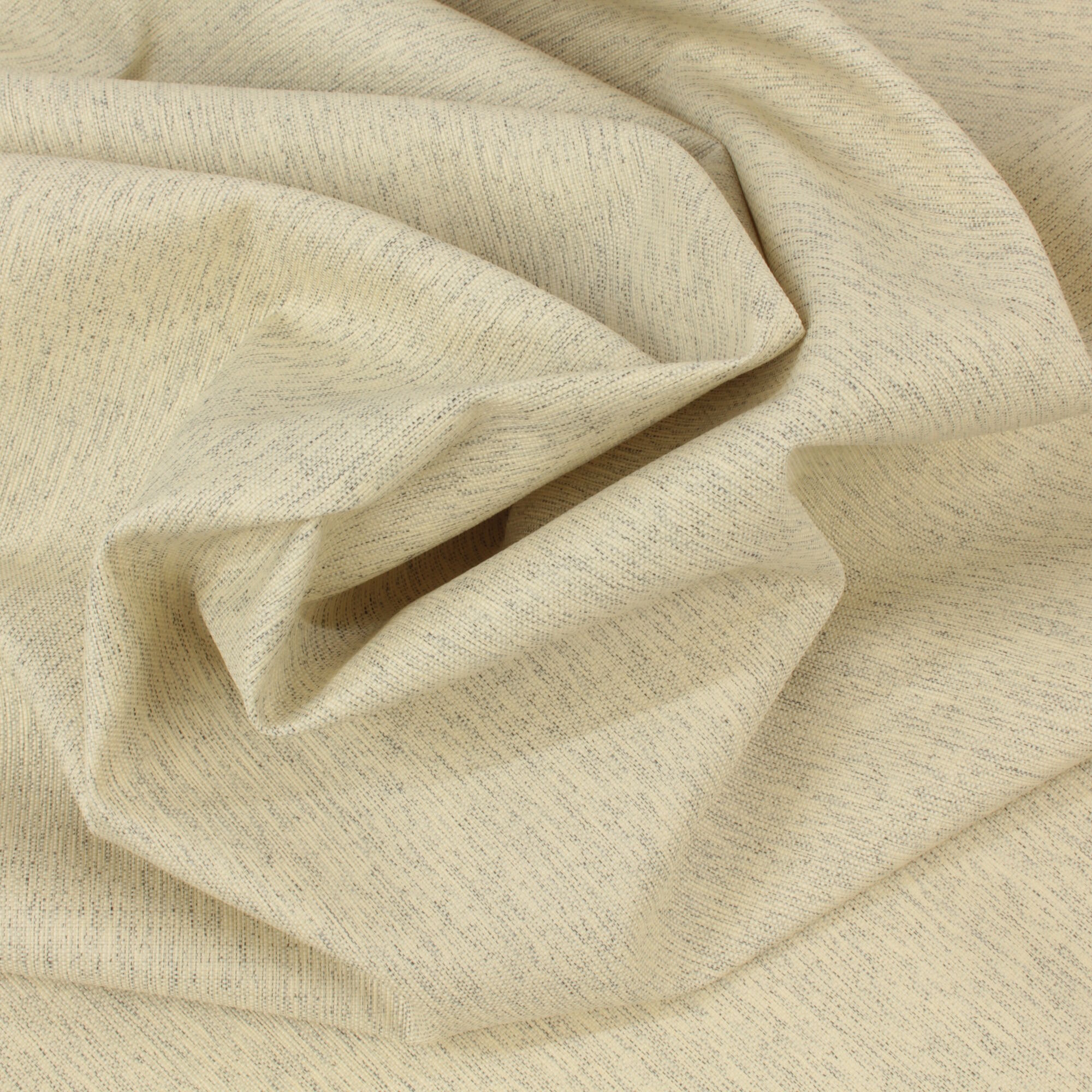 Stoff Meterware Polina Meliert Creme Polyester