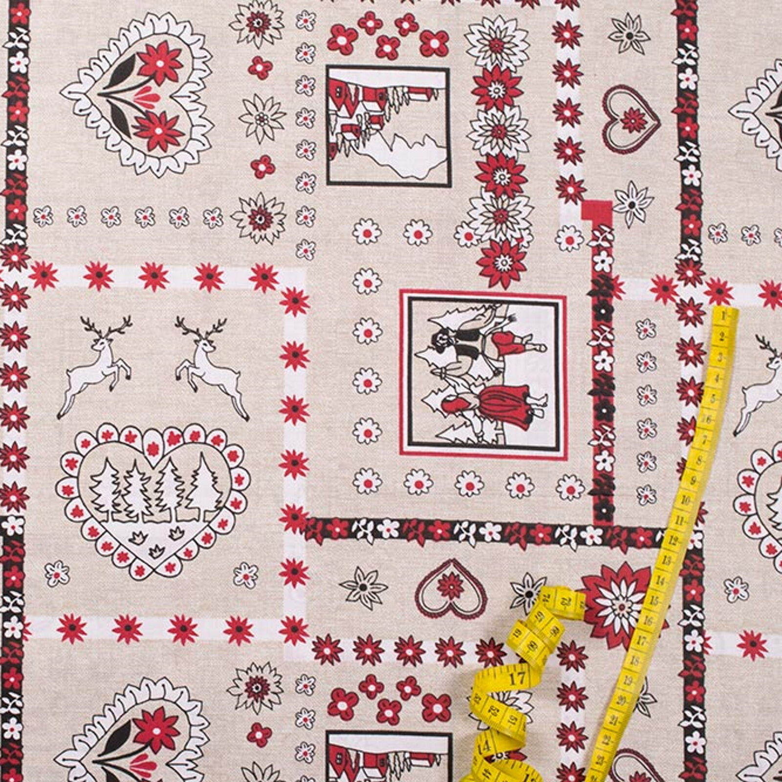 Winter Stoff Baumwolle Weihnachten 140 cm